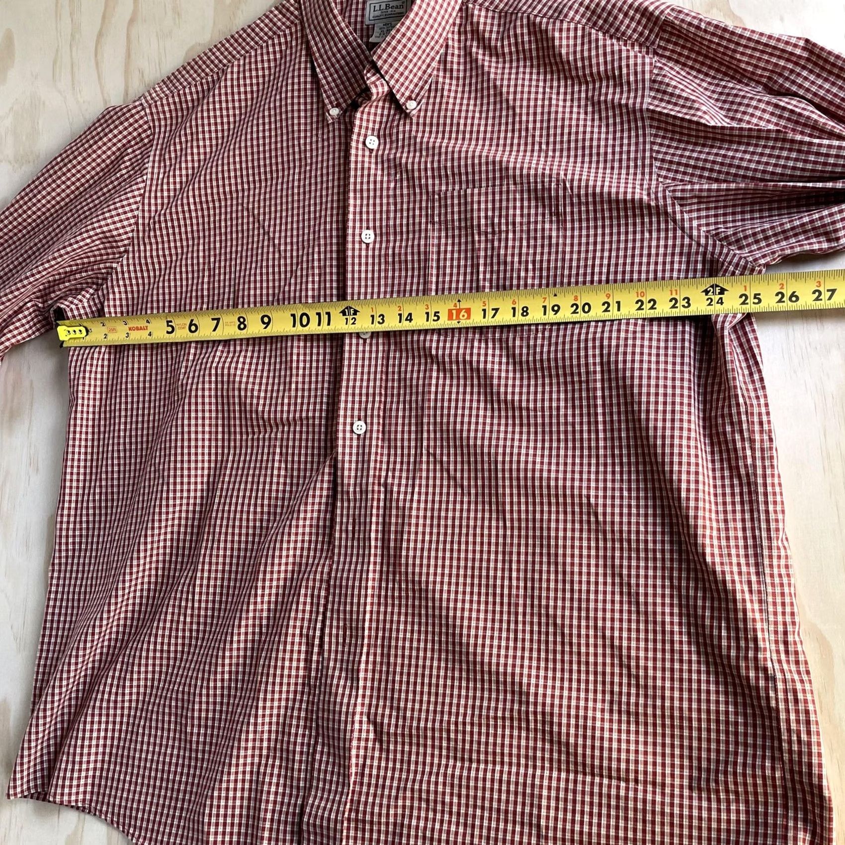Vintage L.L. Bean Shirt Mens XL Red Check Long Sleeve Button Down Wrinkle Resistant Size US XL / EU 56 / 4 - 6 Thumbnail