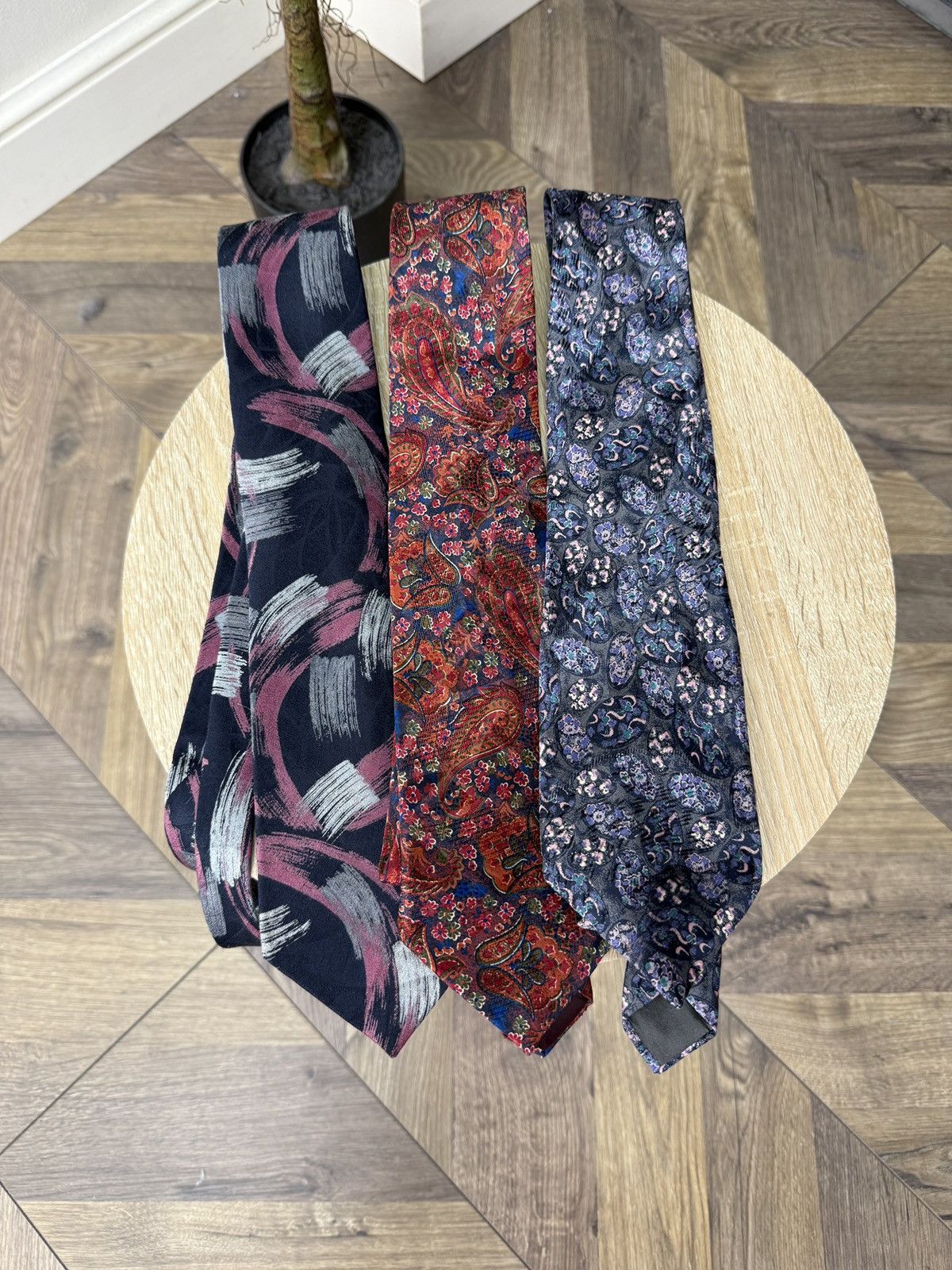 Lanvin Vintage Lanvin Paris Silk Tie Lot Set 3 Designer Floral Size ONE SIZE - 2 Thumbnail