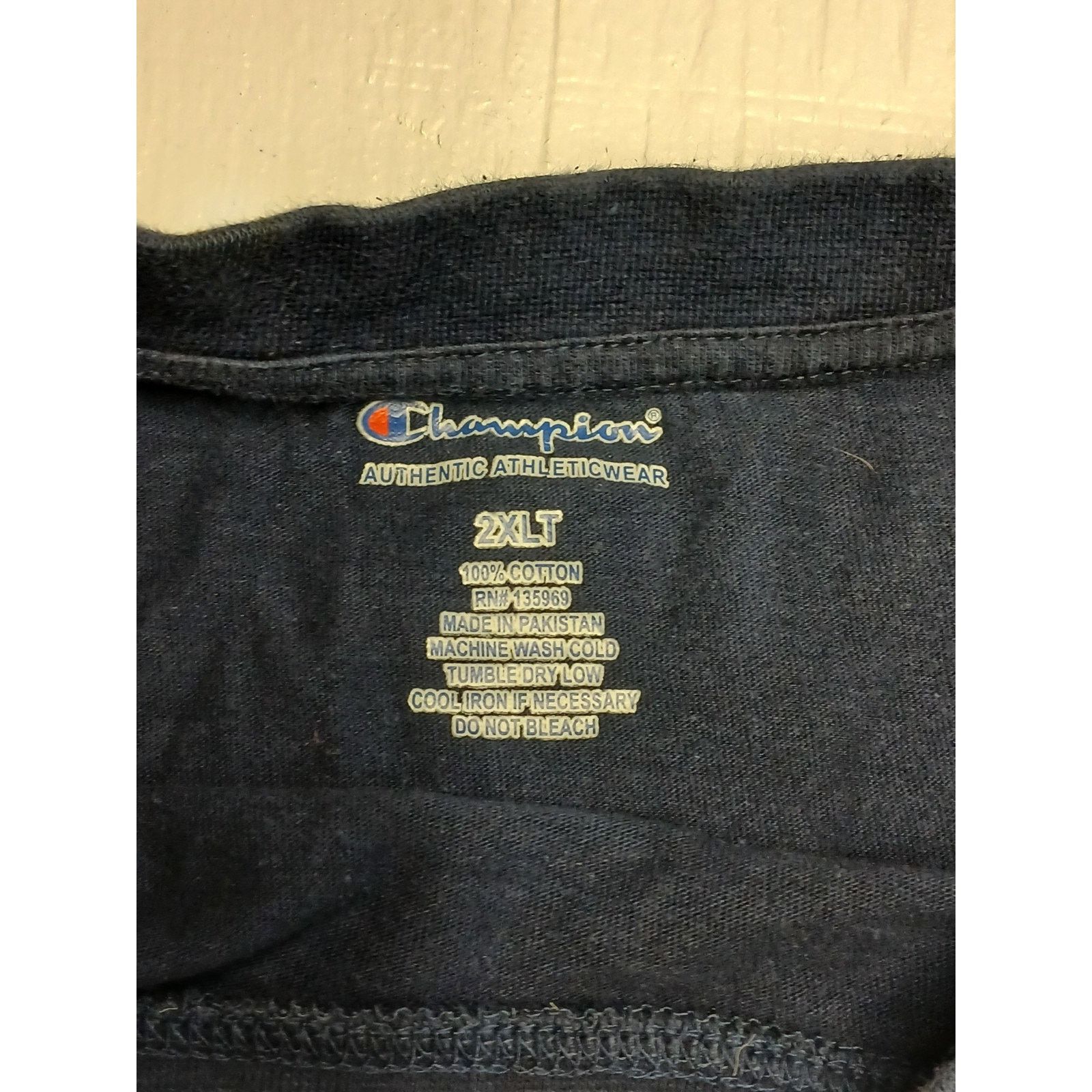 Champion Champion (2XL) Mens Navy Blue Crewneck Durable Cotton Shirt Size US XXL / EU 58 / 5 - 5 Thumbnail