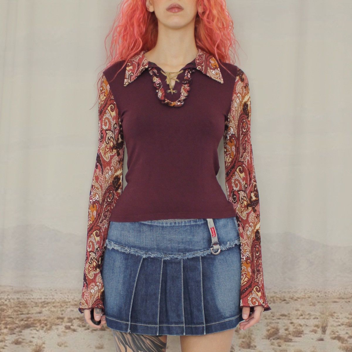 Vintage 🪶PAISLEY CAMI TOP🪶 Size M / US 6-8 / IT 42-44 - 2 Thumbnail