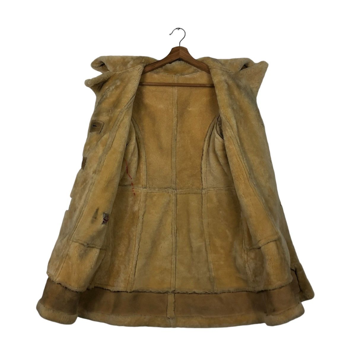 Vintage 🔥VINTAGE SHEARLING LEATHER JACKET MINK FUR BLANKET SCULLY Size US S / EU 44-46 / 1 - 15 Thumbnail