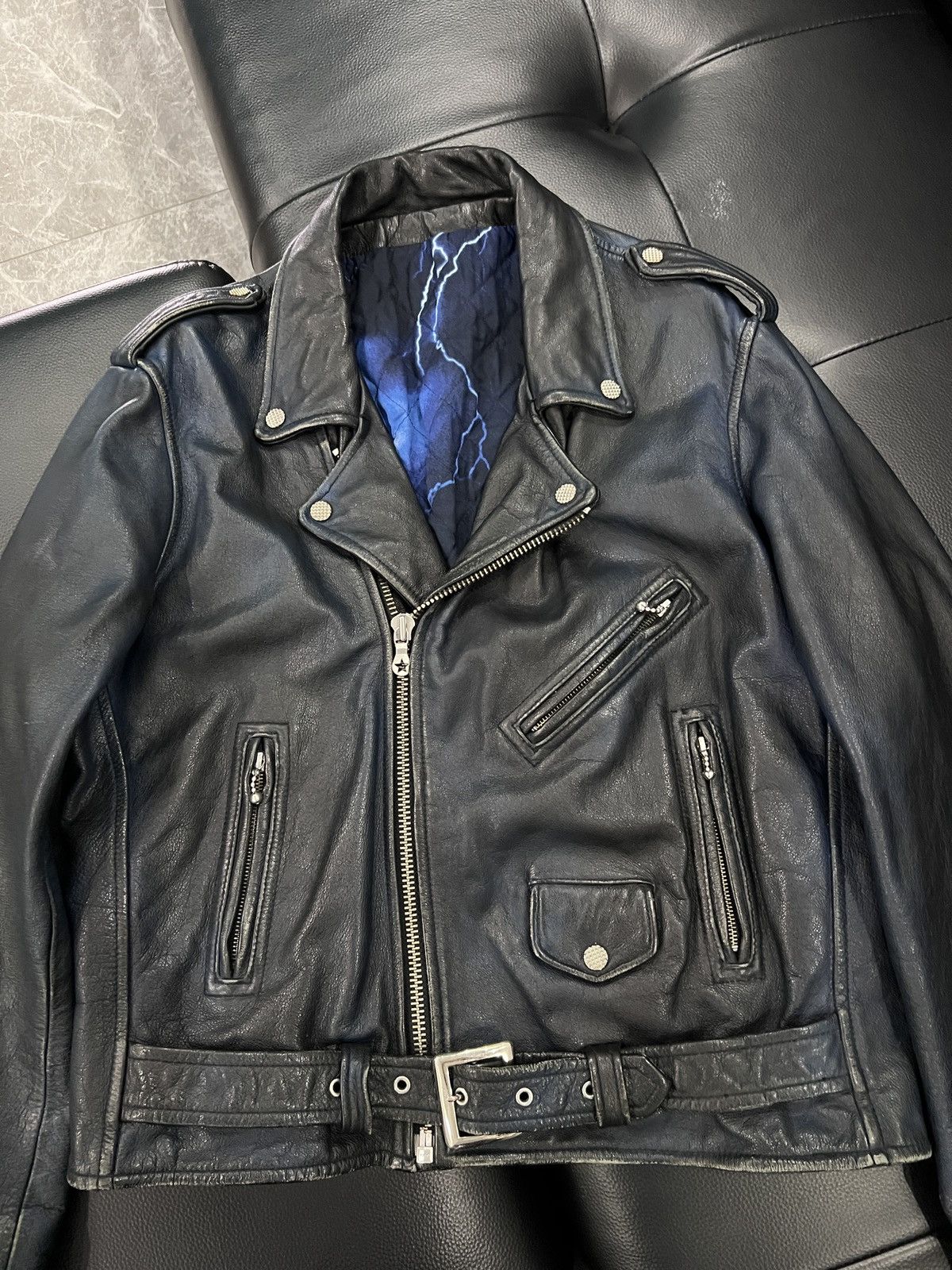 PHENOMENON Phenomenon AW11 Lightning Lining Rider Jacket Size US XXS / EU 40 - 3 Thumbnail
