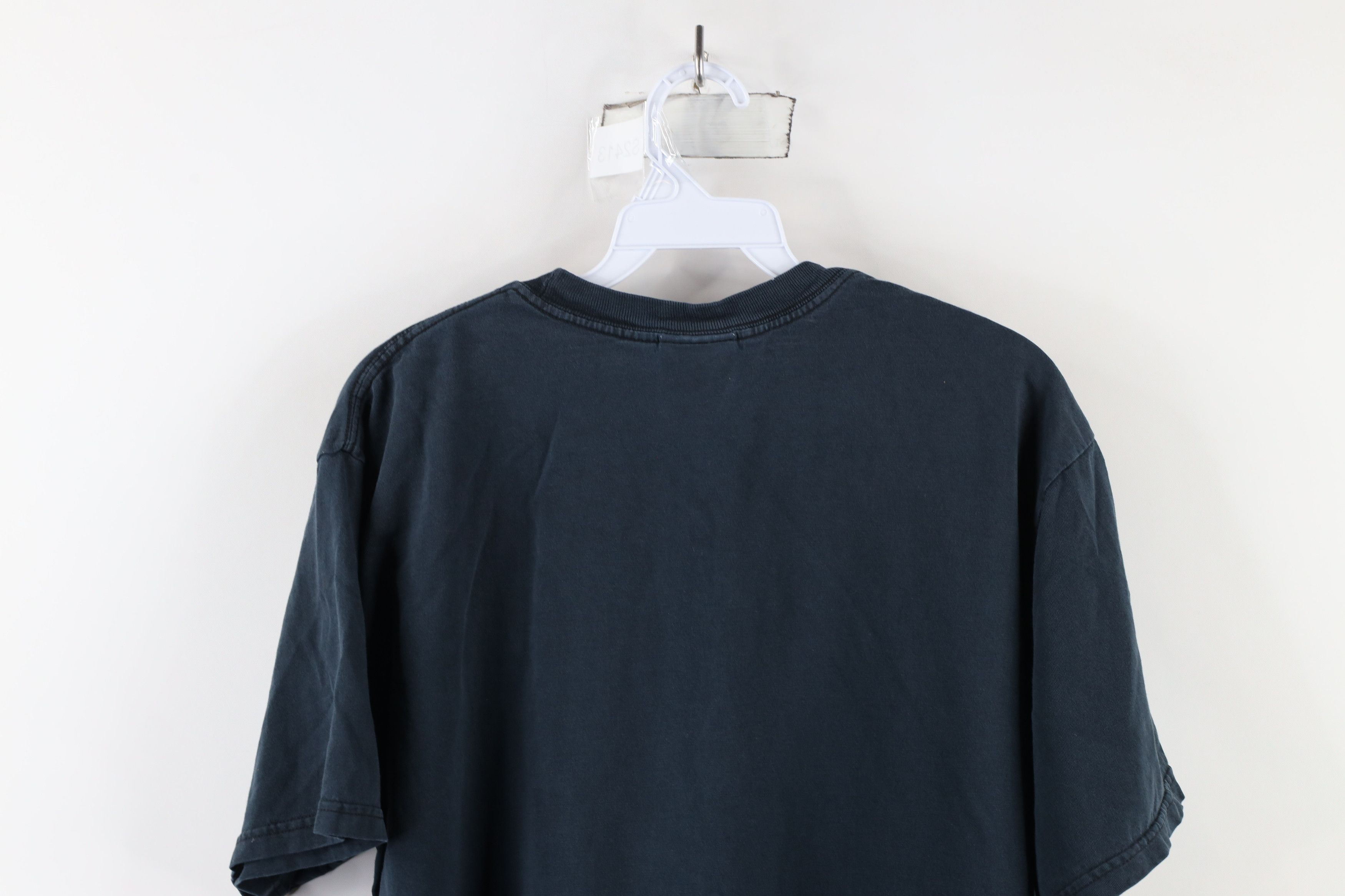 Nike × Vintage Vintage 90s Nike Travis Scott Mini Swoosh T-Shirt Black Size US L / EU 52-54 / 3 - 12 Thumbnail