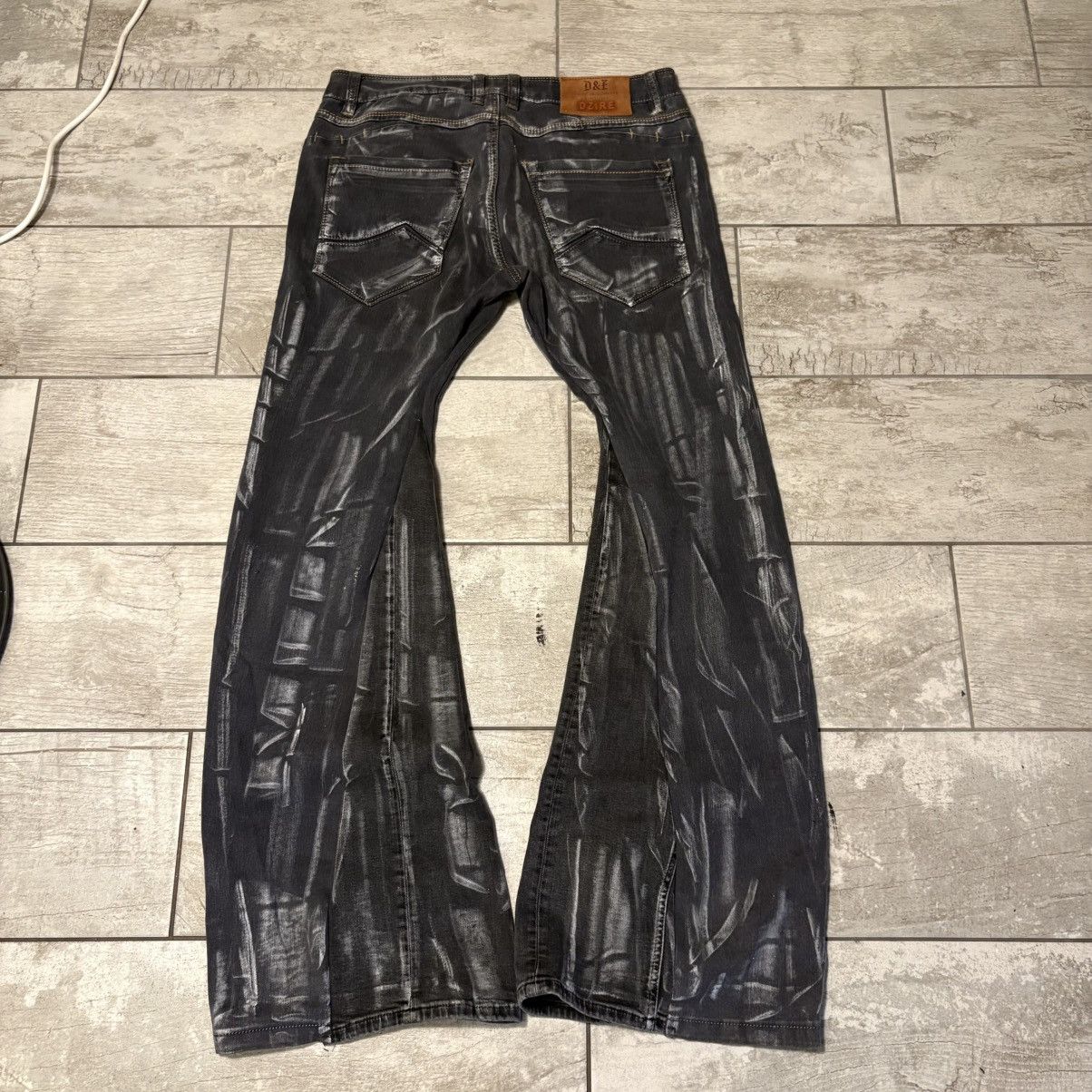 Japanese Brand custom wax bootcut jeans Size US 30 / EU 46 - 3 Thumbnail
