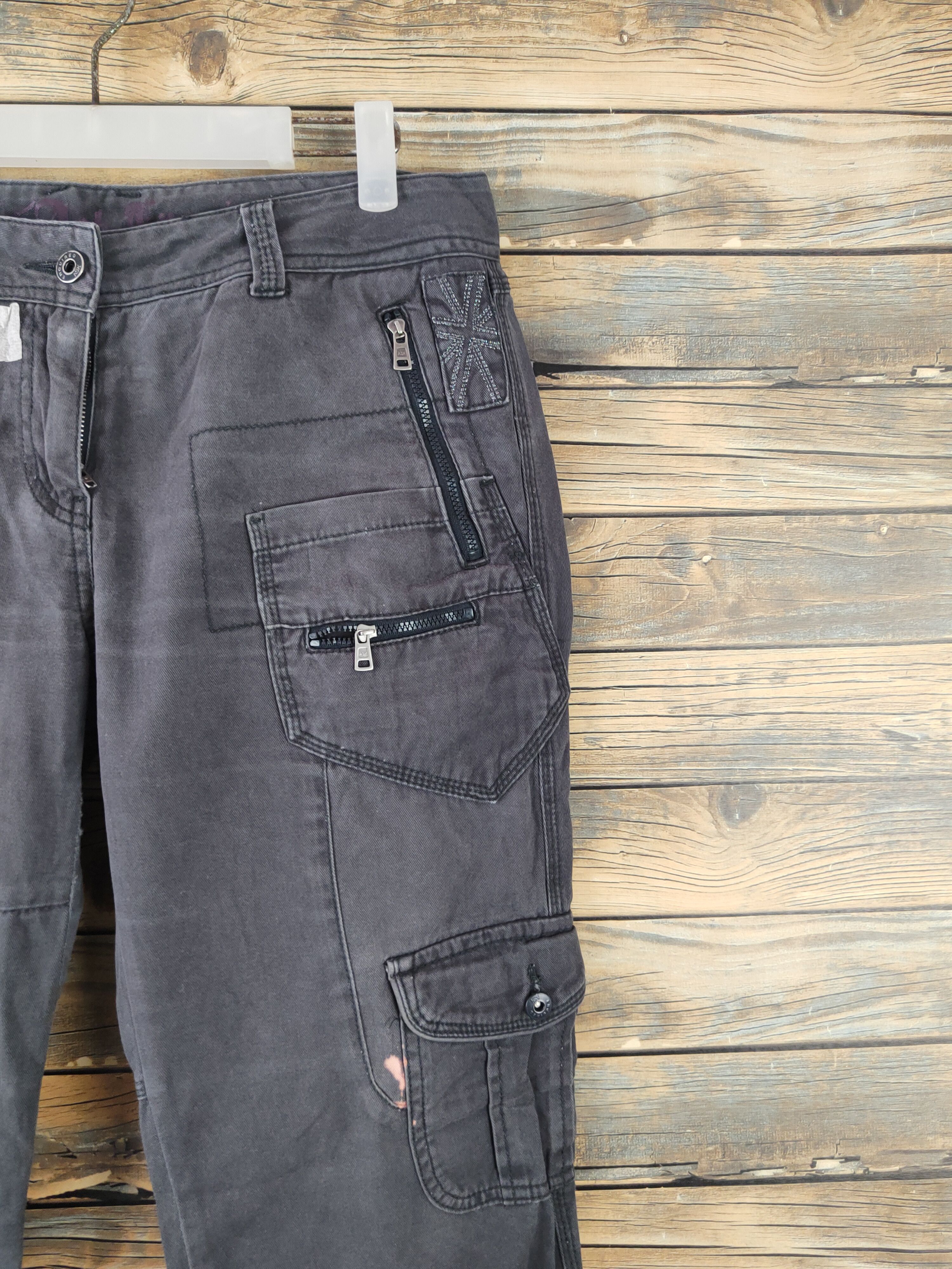 Ask Enquired Dark Gray Multipocket Tactical Cargo Pants #212