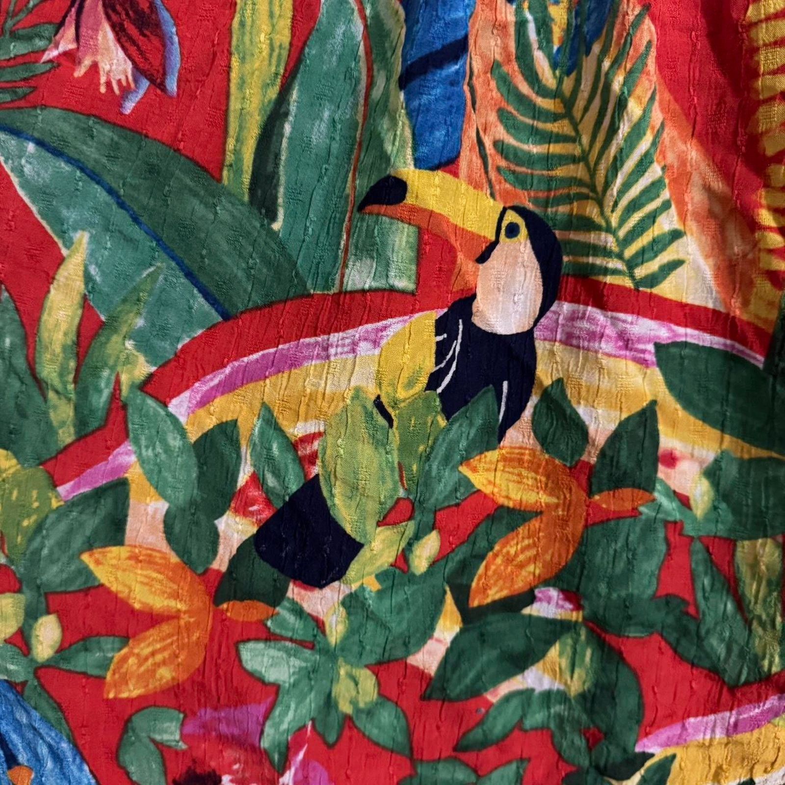 Panama Jack Dopamine Tropical Toucan Jungle Animal Floral Funky Cruise Size L / US 10 / IT 46 - 6 Thumbnail