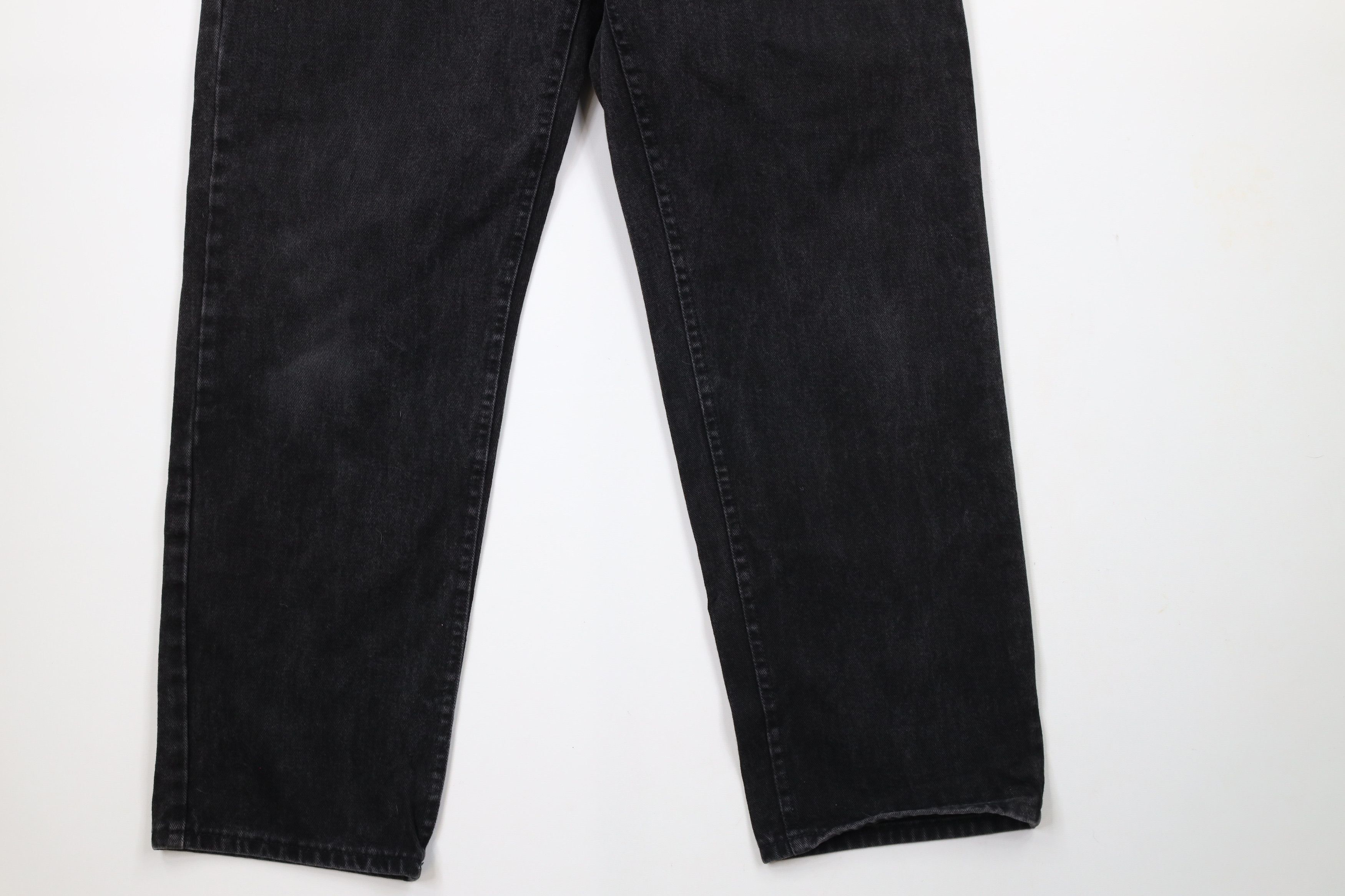Lee × Vintage Vintage 90s Lee Straight Leg Denim Jeans Black Cotton Size US 34 / EU 50 - 4 Thumbnail