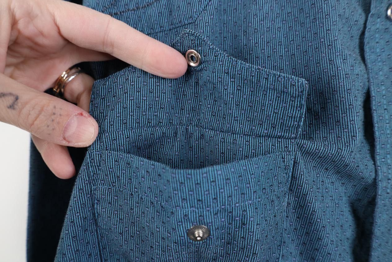 Wrangler Vintage 90s Wrangler Dot Cowboy Western Snap Button Shirt Size US L / EU 52-54 / 3 - 7 Thumbnail