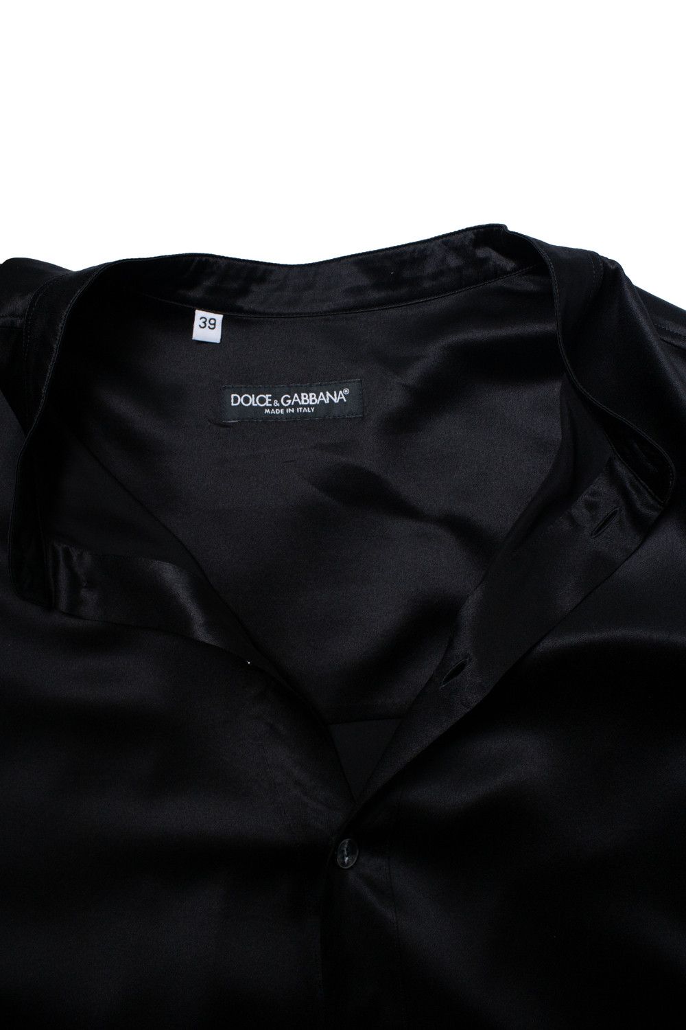 Dolce & Gabbana Dolce & Gabbana, Silk black shirt with round neck Size US M / EU 48-50 / 2 - 5 Thumbnail