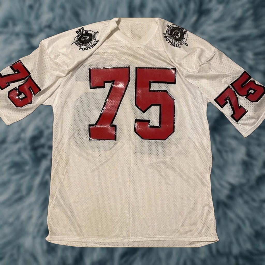 Vintage Vtg 80s DPS Faded Football Jersey XL USA Arizona Lodge 32 Police Cop Grunge 70s T-Shirt Mens XL White 90s Grunge Officer USA NFL Sports Retro Size US XL / EU 56 / 4 - 1 Thumbnail