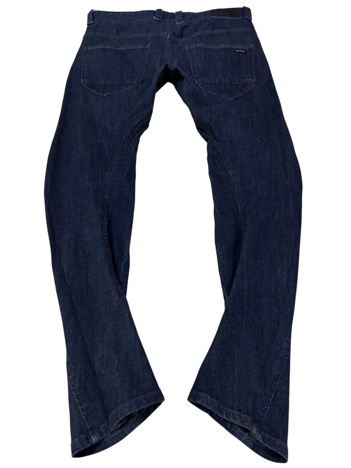 Japanese Brand Vtg BLACK by Back Number Japan Curved Jeans Size US 33 - 2 Thumbnail