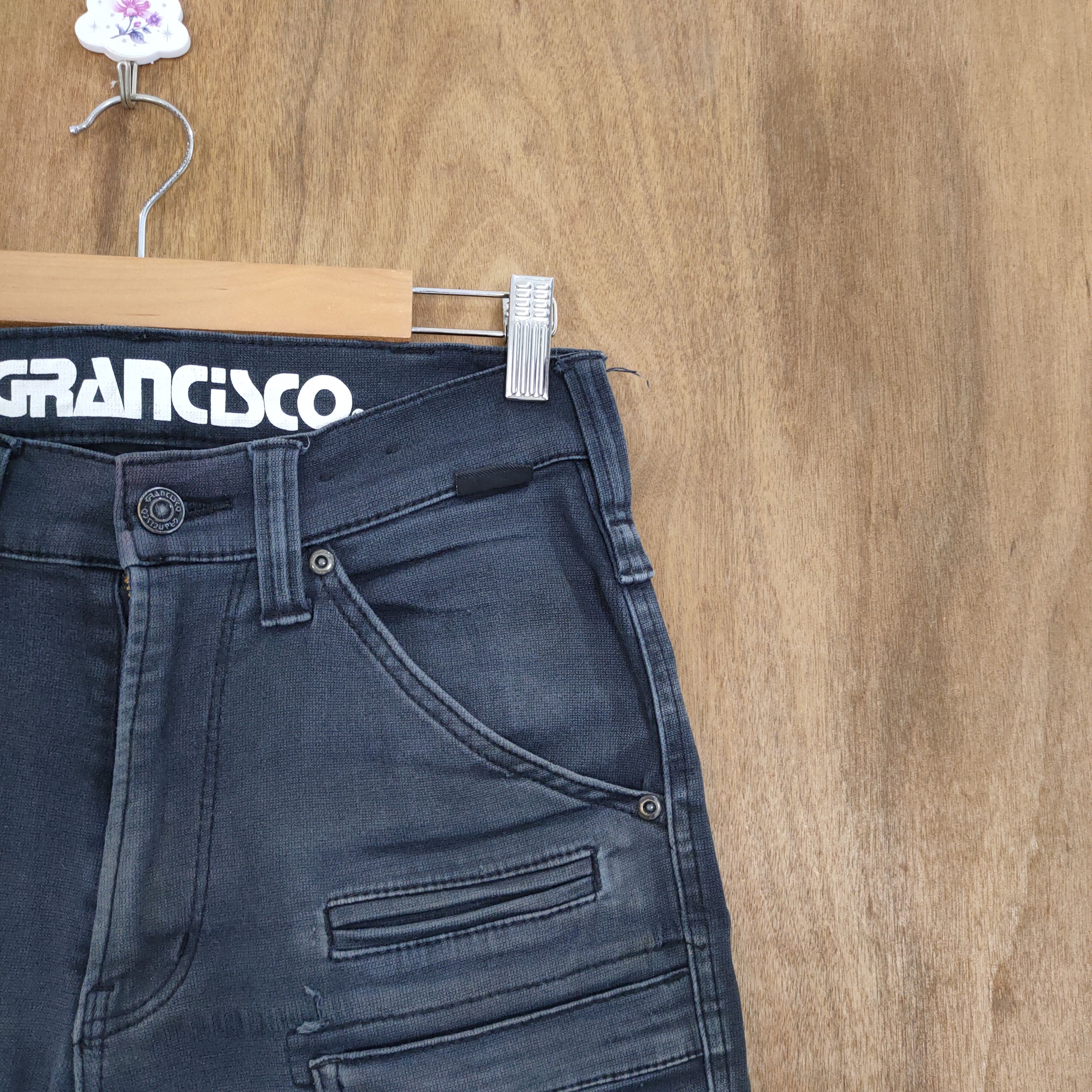 Japanese Brand VINTAGE JAPANESE FADED DISTRESSED SKINNY CARGO PANTS Size US 28 / EU 44 - 5 Thumbnail