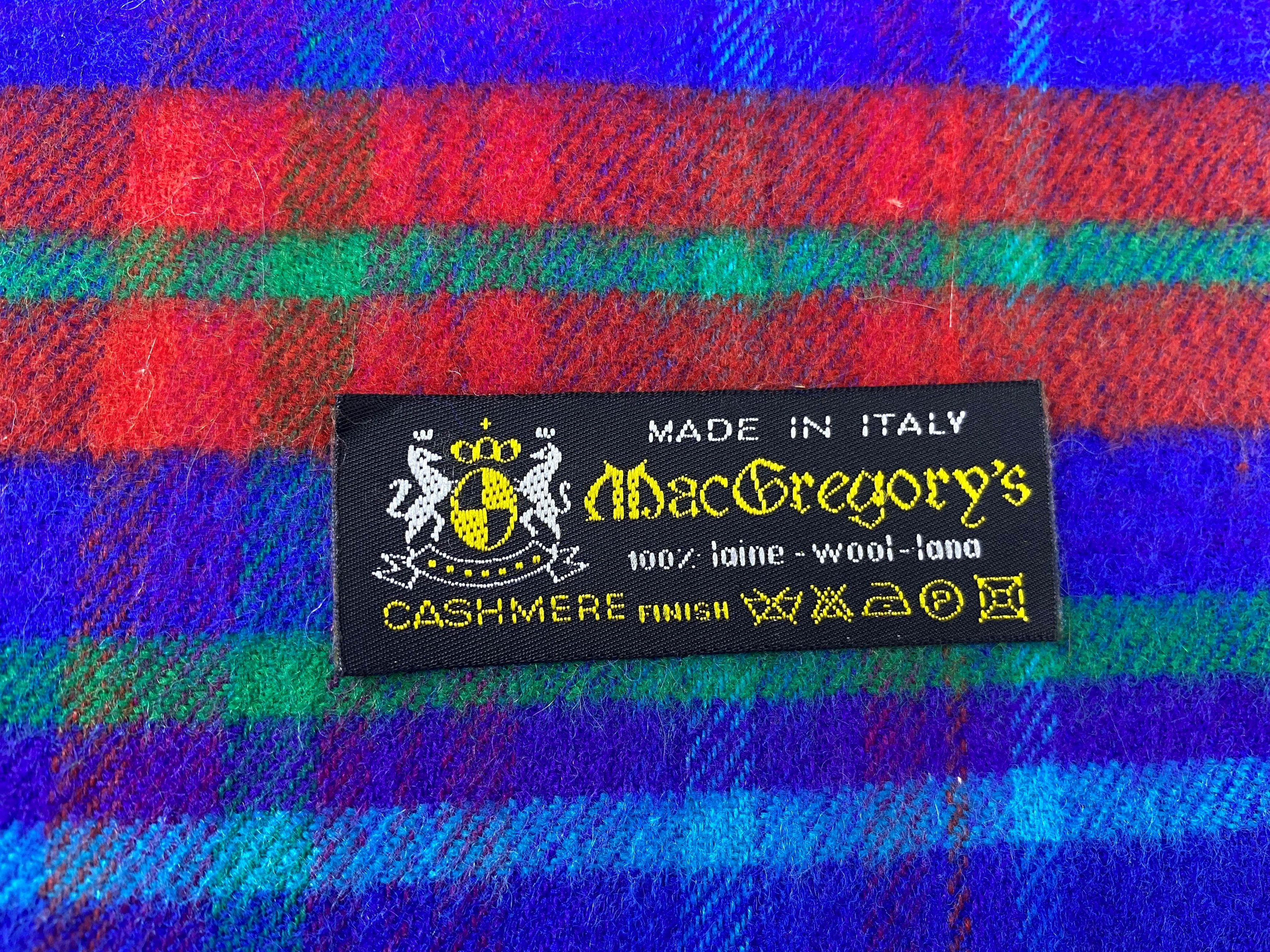 Designer × Vintage Mac Gregory's Pure Lambswool checkered Vintage Scarf Size ONE SIZE - 6 Thumbnail