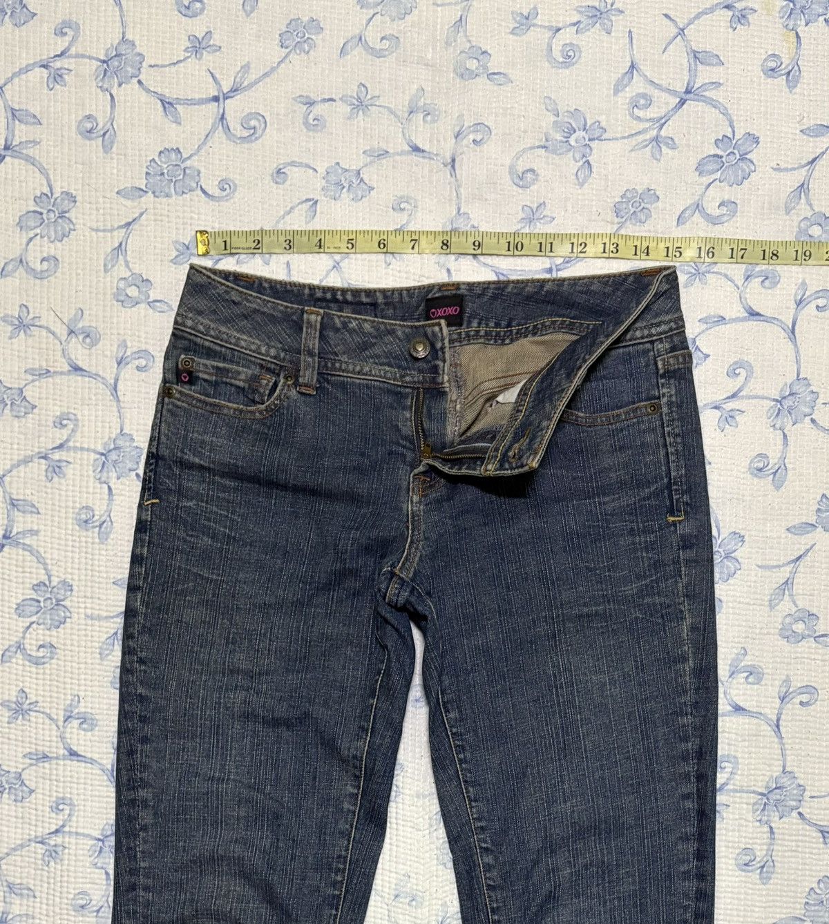 XOXO XOXO Streetwear Jeans Low Flared Denim Size US 31 - 4 Thumbnail