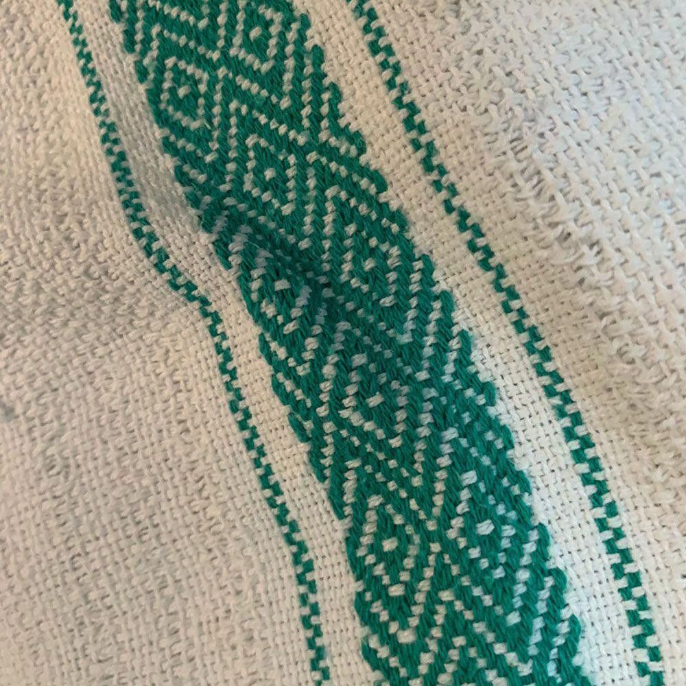 Designer Mexican Used White Loom Blouse L Size L / US 10 / IT 46 - 2 Thumbnail