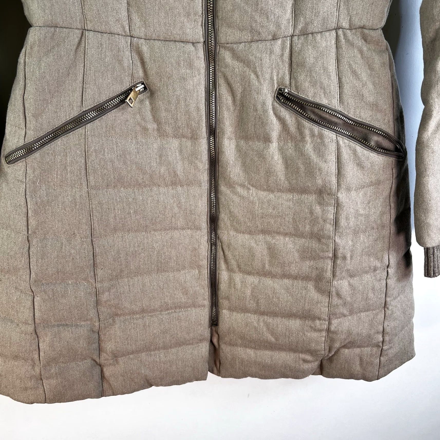 Vintage SO Wool Parka Jacket Womens Size S Brown Insulated Full Zip 90s Classic Size S / US 4 / IT 40 - 7 Thumbnail