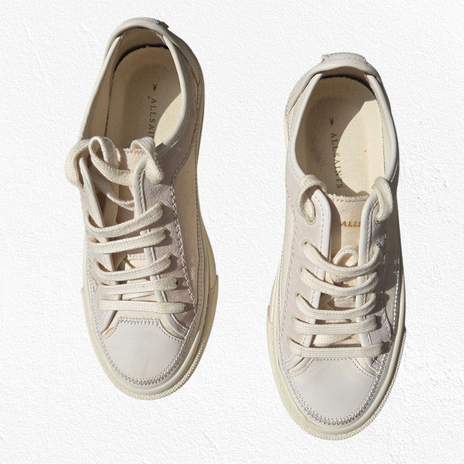 Allsaints AllSaints Milla Cream Low Top Platform Sneakers Size 6 Size US 6 / IT 36 - 11 Thumbnail
