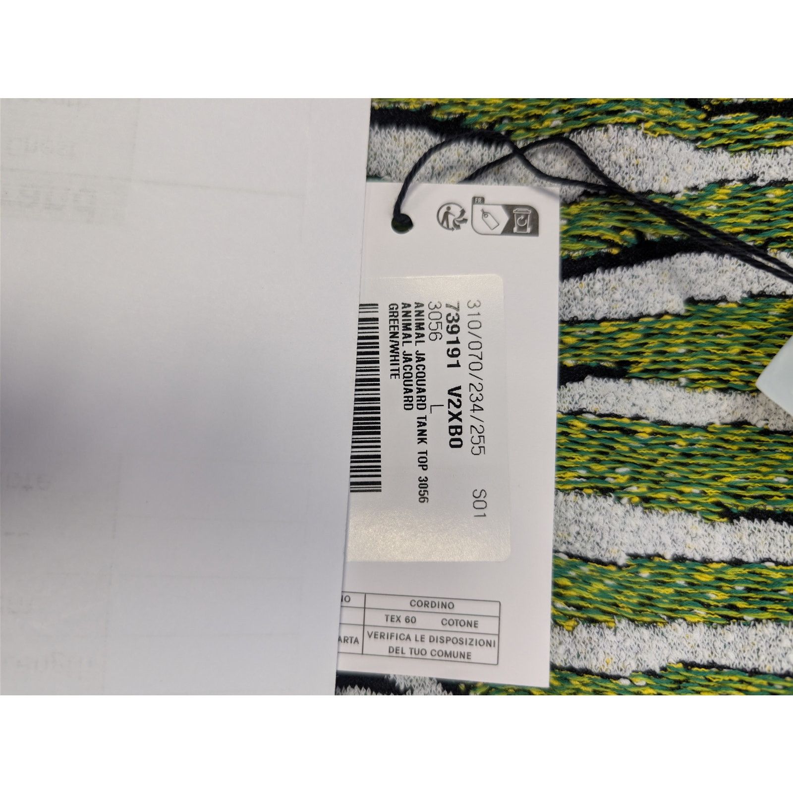 Bottega Veneta o1rshd1 Animal Jacquard Tank Top in Green / White Size US L / EU 52-54 / 3 - 22 Thumbnail