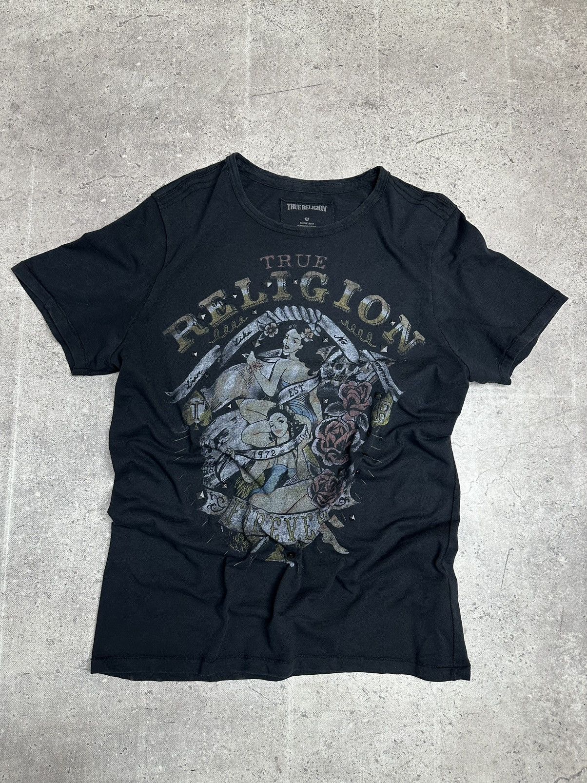 True Religion Vintage True Religion T-shirt Y2k Made USA Evisu japanese Size XL / US 12-14 / IT 48-50 - 5 Thumbnail