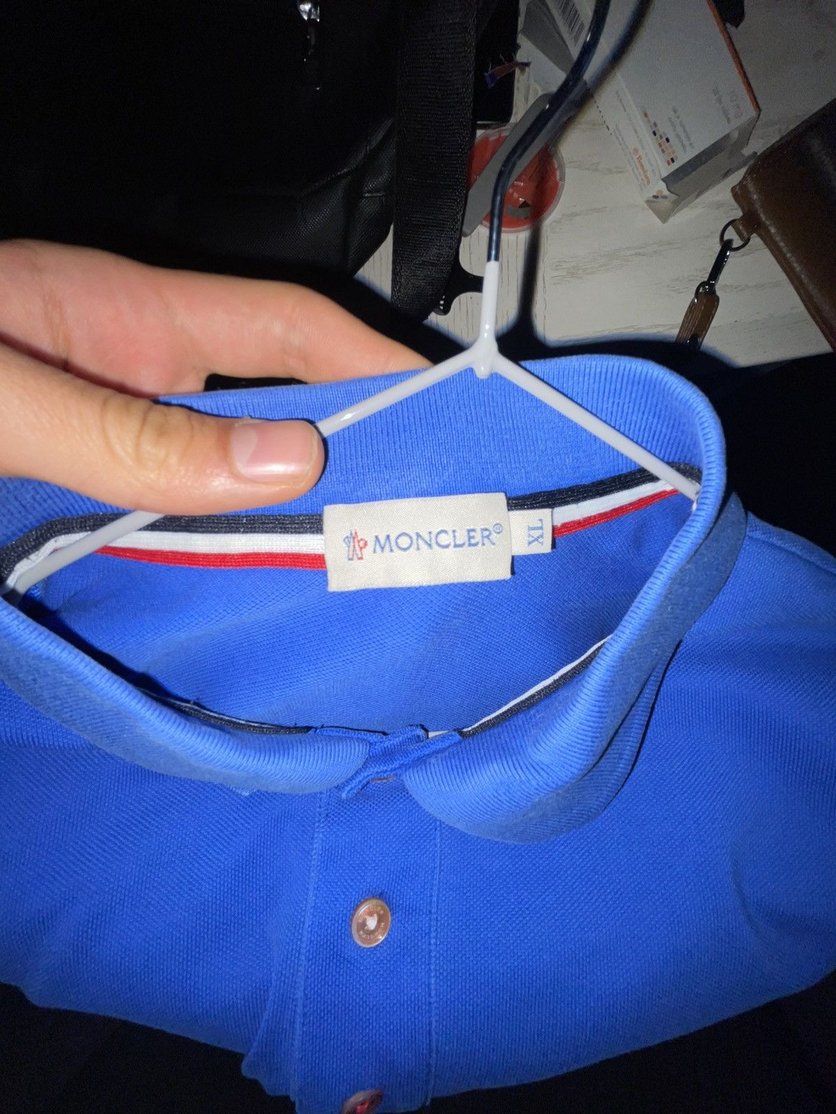 Moncler Premium Feel: Moncler Blue Polo Shirt Size XL - Iconic Size US XL / EU 56 / 4 - 3 Thumbnail