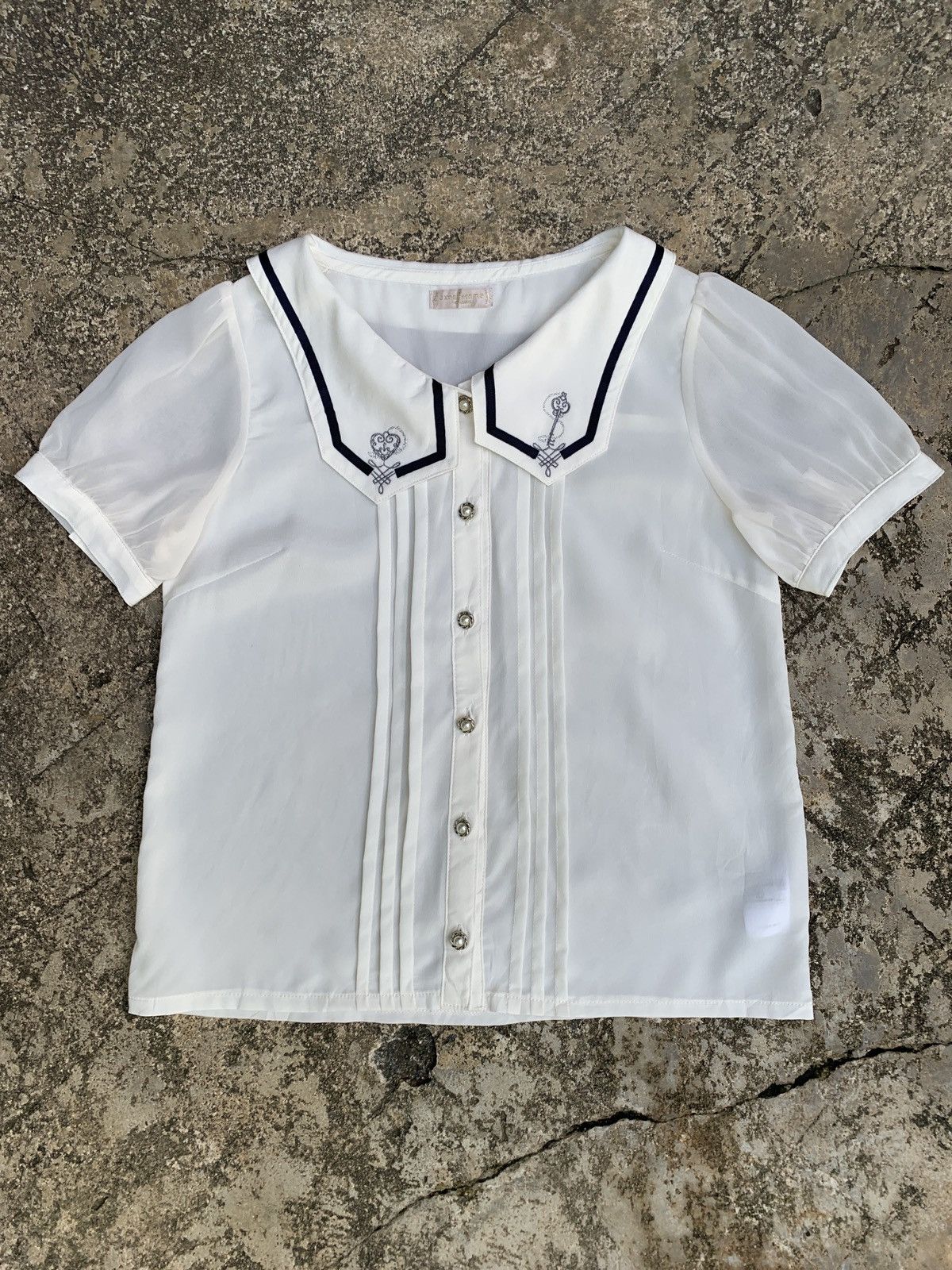 Other axes Femme Japan White Maid Cute Blouse Top Size S / US 4 / IT 40 - 1 Thumbnail