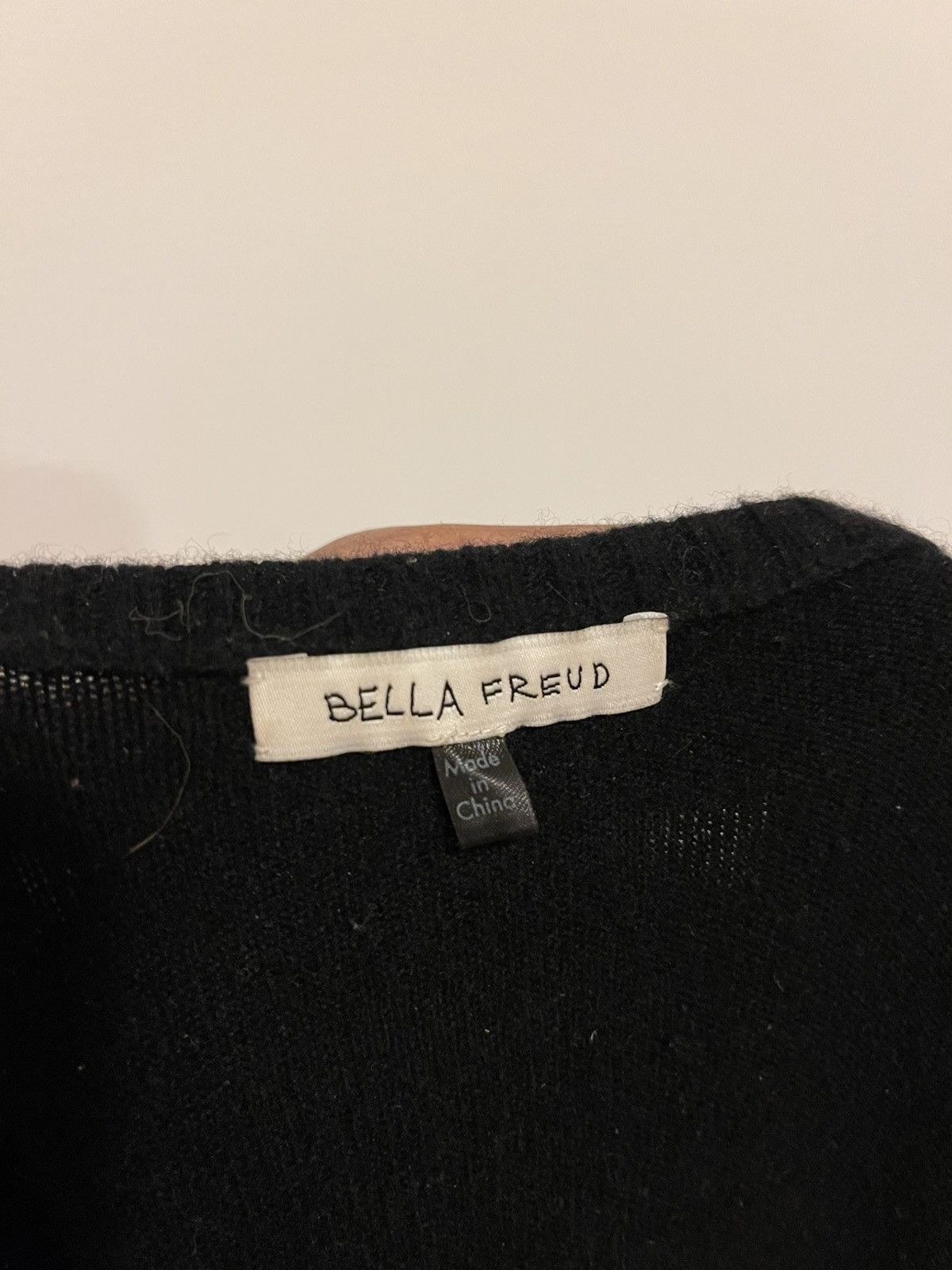 Bella Freud Bella Freud “1970” Wool Sweater Dress – Black/Cream/Size: S Size S / US 4 / IT 40 - 8 Thumbnail