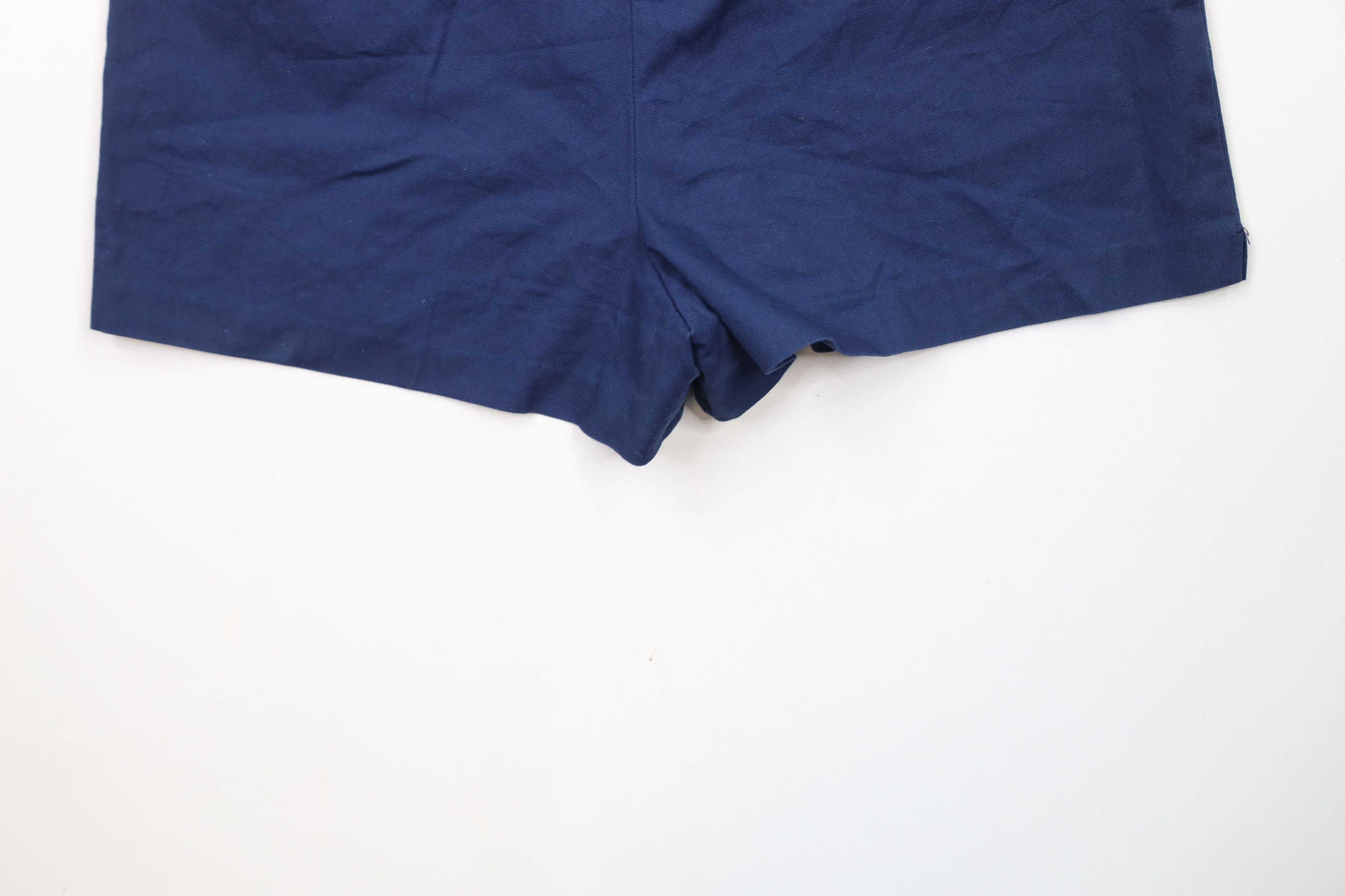 Vintage Vintage 70s Streetwear Above Knee Shorts Navy Blue USA Size 36" / US 14 / IT 50 - 14 Thumbnail