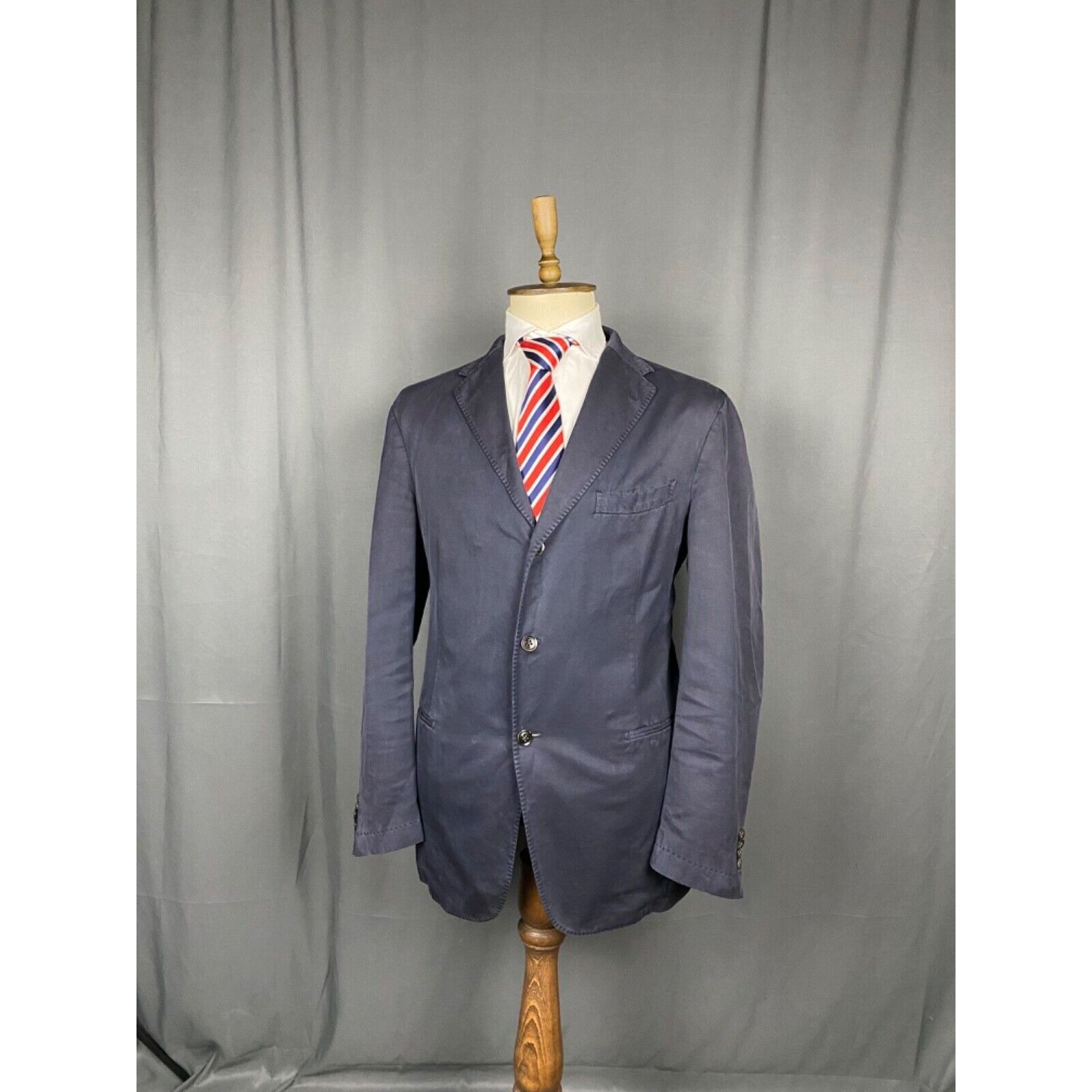 Boglioli Boglioli GRANT Garment Dye Men's Blue Sportcoat Blazer Jacke Size 54R - 2 Thumbnail