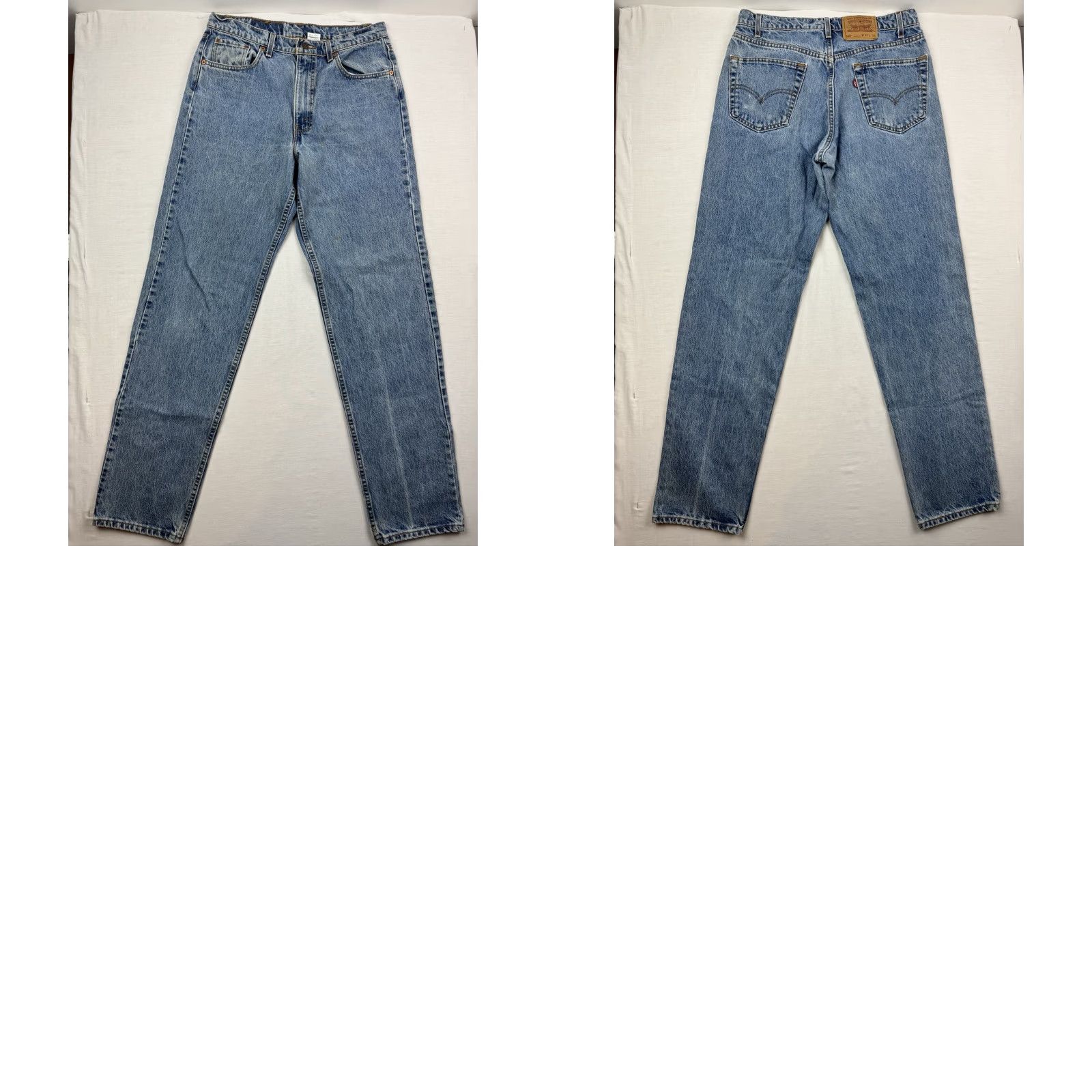 Levi's VINTAGE Levi's 550 Jeans Adult 35x34 Relaxed Fit 90s USA Blue Denim Cotton Jeans Mens Size US 35 - 10 Thumbnail