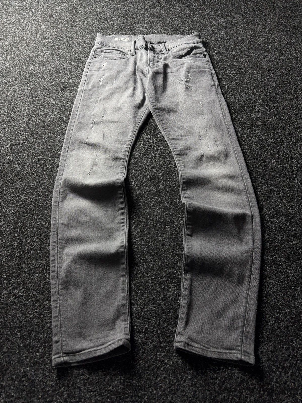 G-Star 00s G-Star RAW Revend Super Slim Grey Distressed Jeans Size US 29 - 1 Thumbnail