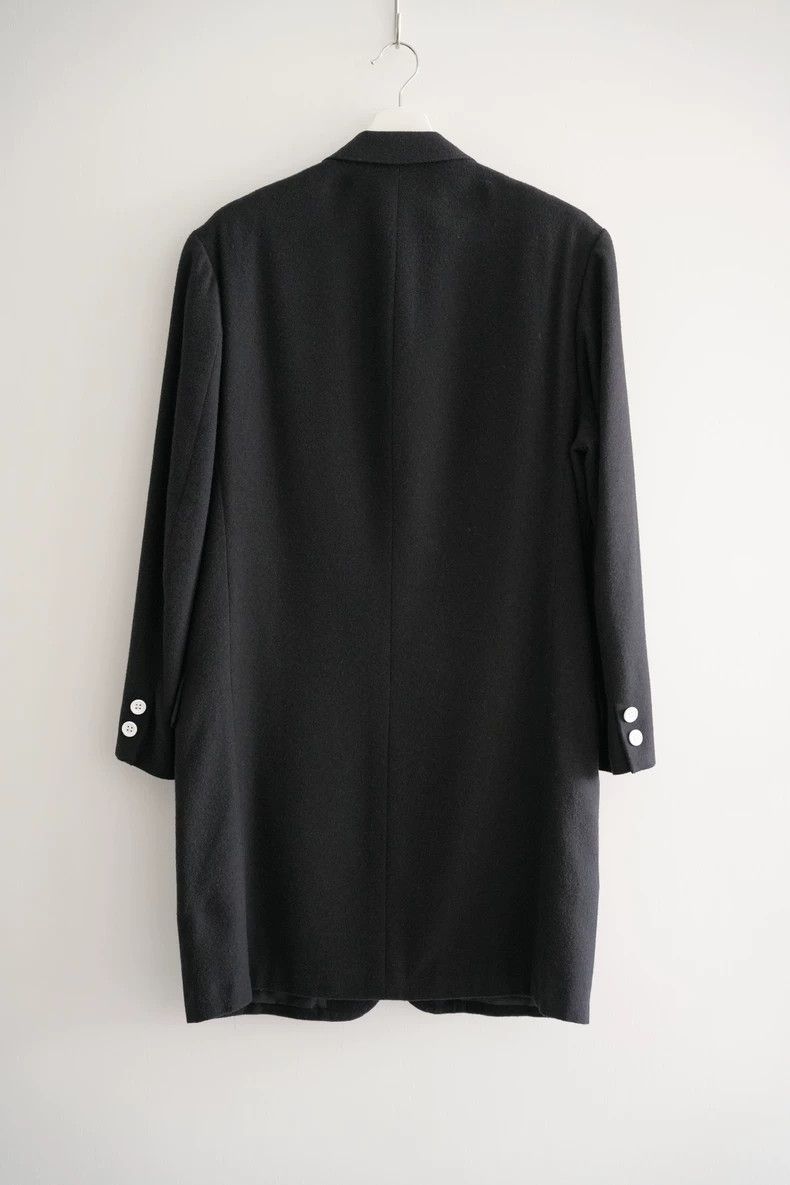 Yohji Yamamoto Yohji Yamamoto 97aw White Button Silk Collar Patchwork Coat Size US M / EU 48-50 / 2 - 2 Thumbnail