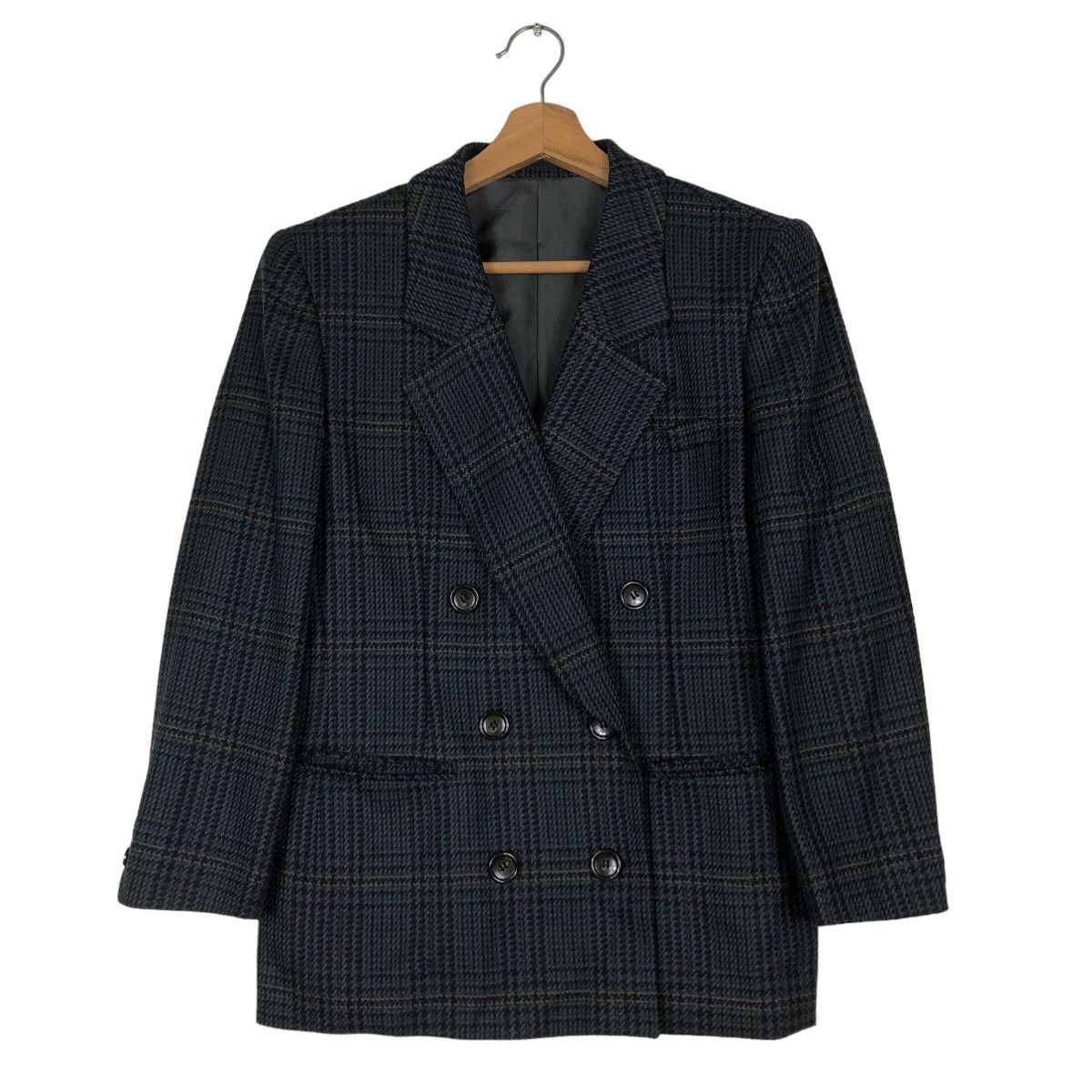 Burberry 🔥Vintage Burberrys Double Breast Coats Jacket Tartan Design Size US M / EU 48-50 / 2 - 1 Thumbnail