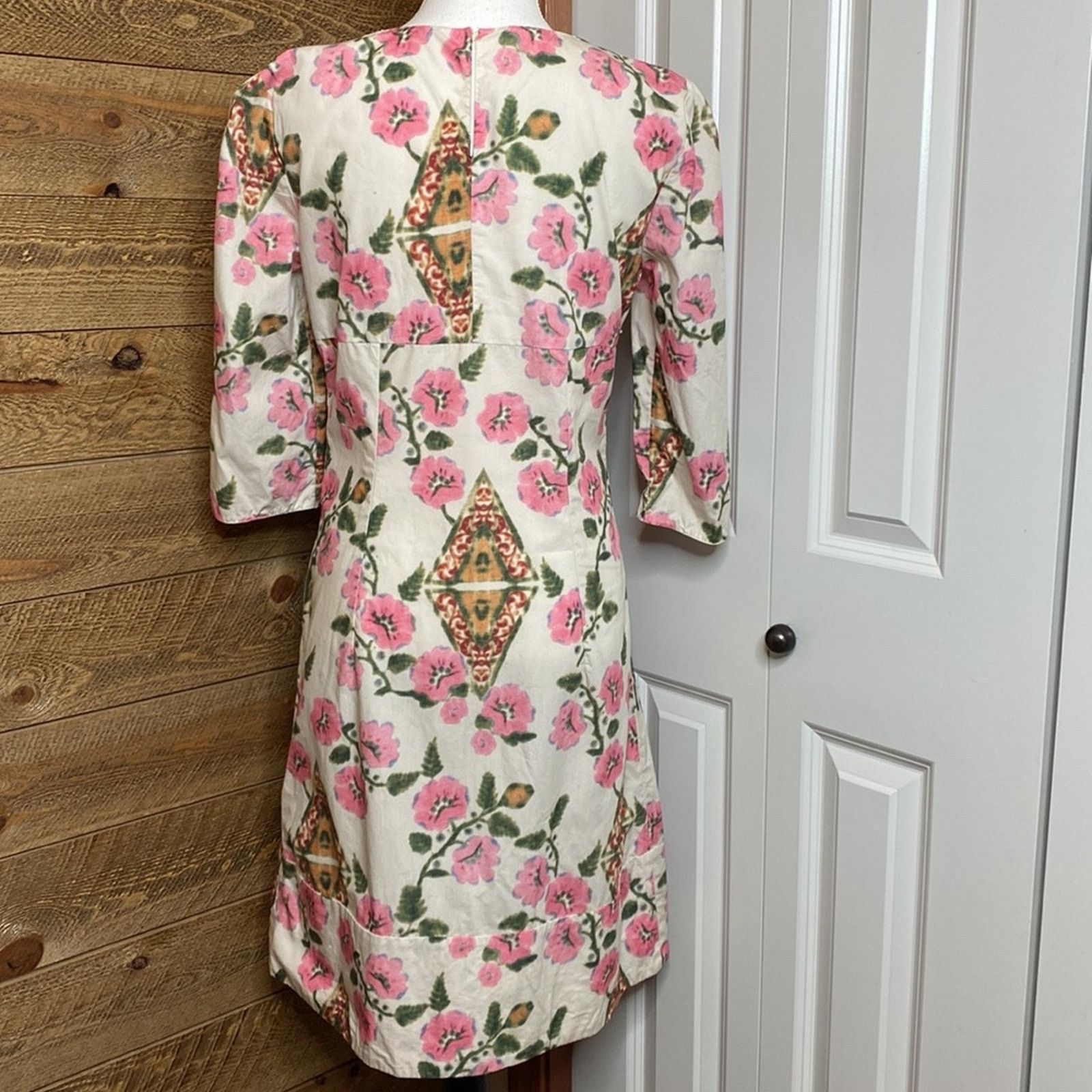Marni Marni A-Line Dress Pink Floral Poplin Size 40/ US 4 Size S / US 4 / IT 40 - 6 Thumbnail