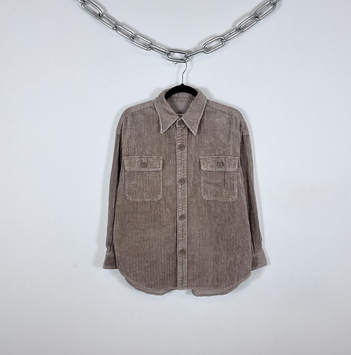 Japanese Brand Niko and… Japan Beige Corduroy Velvet Long Sleeve Shirt Size US M / EU 48-50 / 2 - 1 Thumbnail