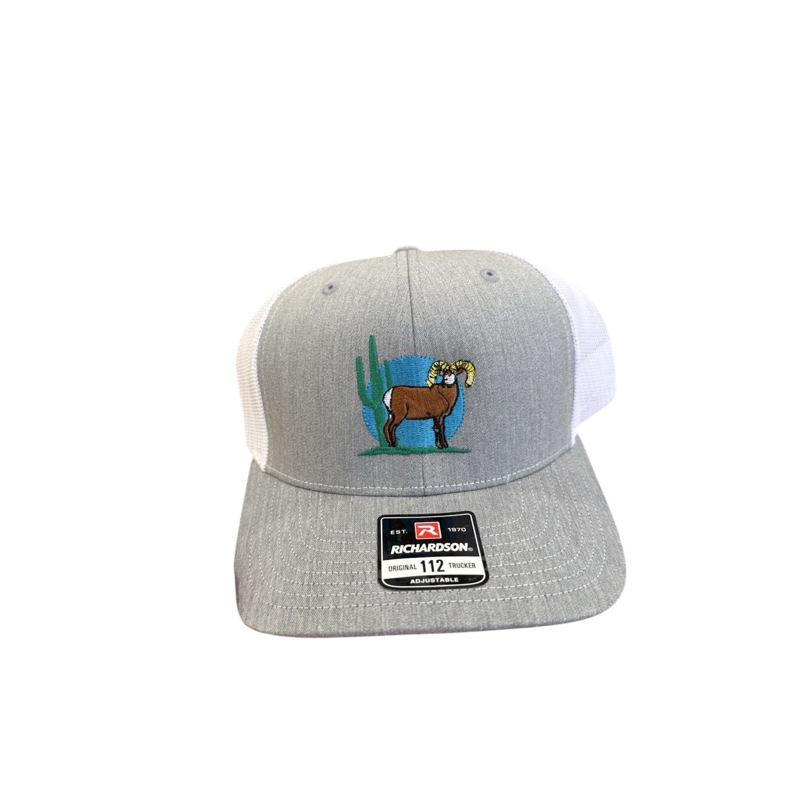 Richardson Richardson 112 Trucker Hat Ram Desert Cactus Snapback Gray Size ONE SIZE - 1 Thumbnail