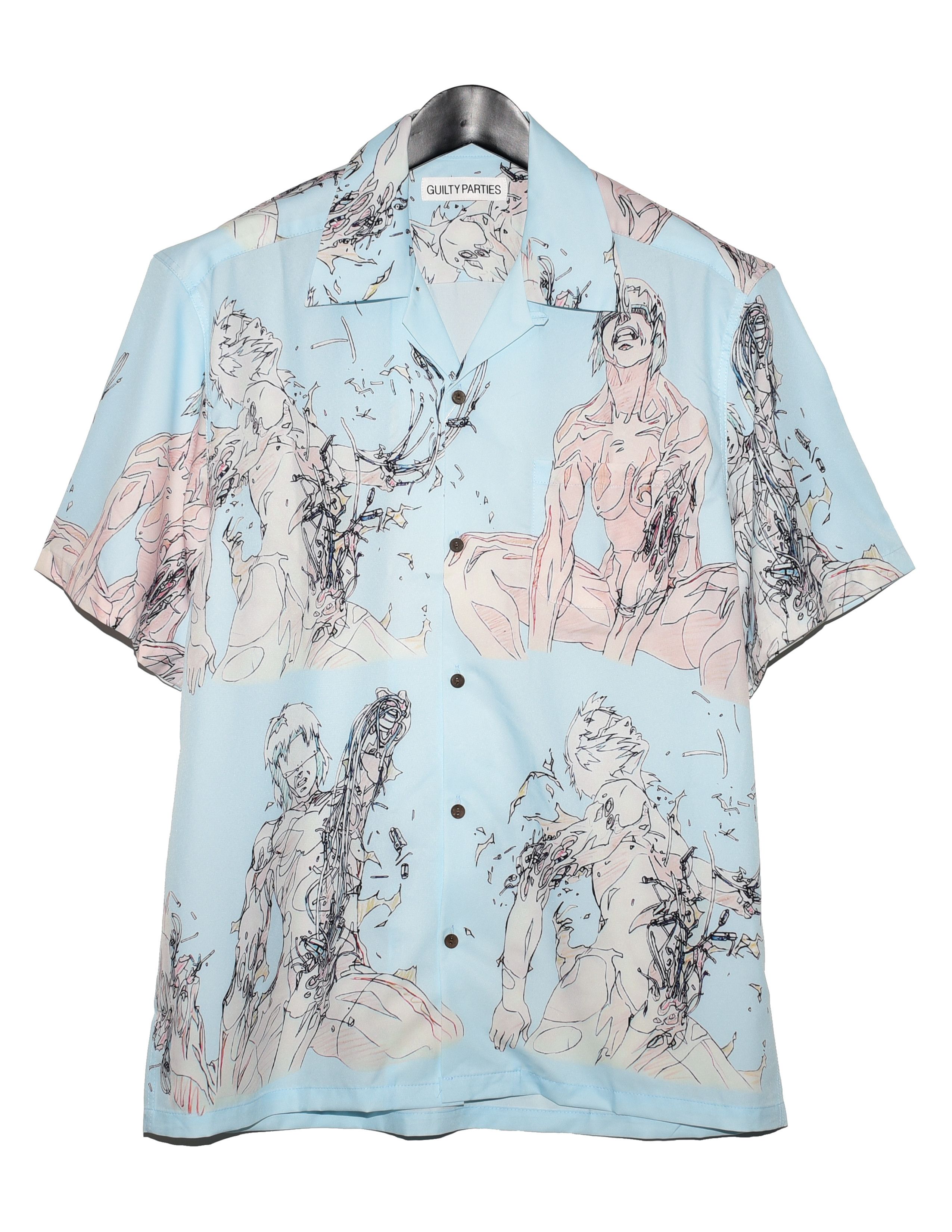 image of Wacko Maria Ghost In The Shell Hawaiian Shirt, Men's (Size XL)