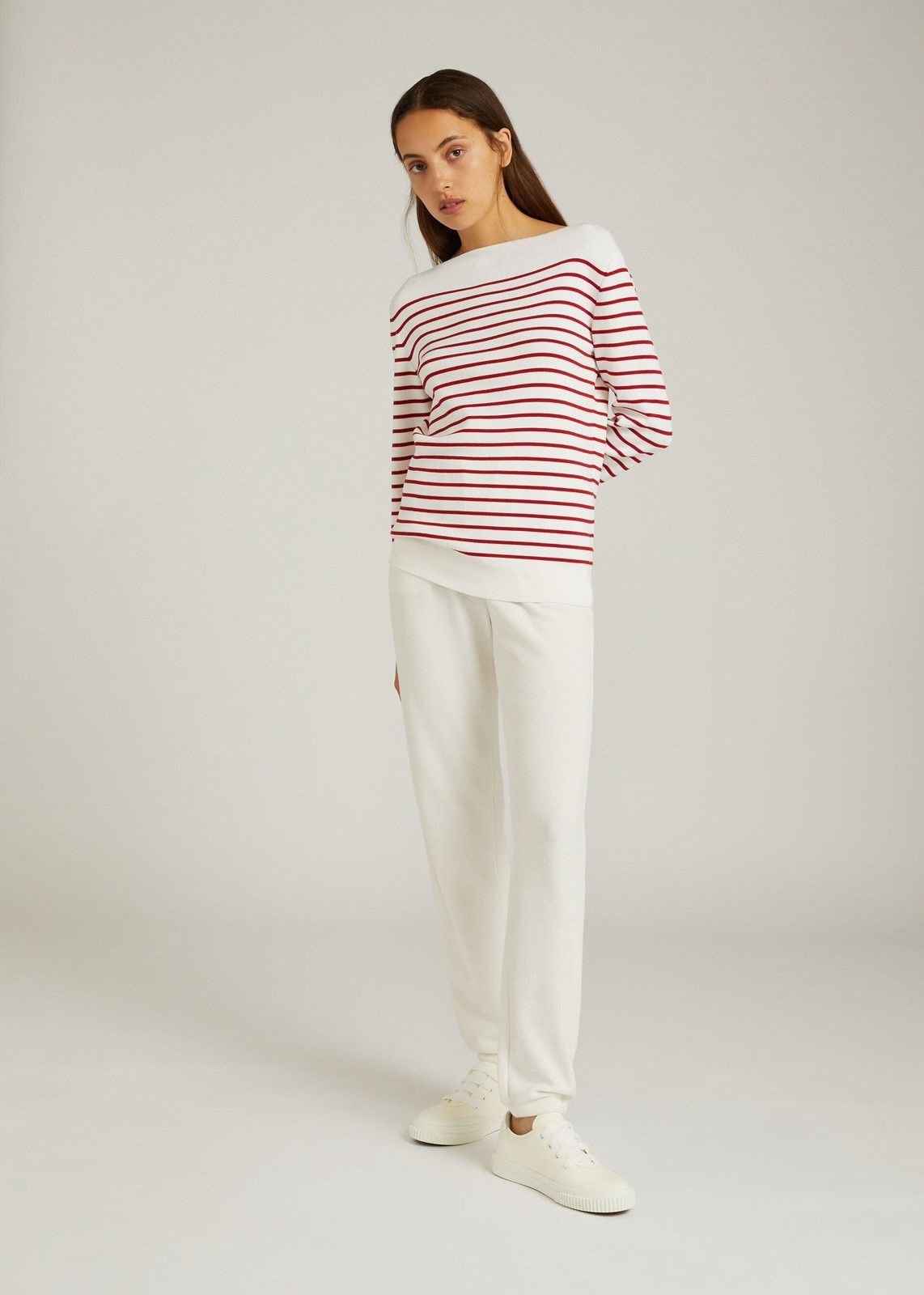 Loro Piana o1srvl11e0424 T- Shirt in White & Red Size L / US 10 / IT 46 - 2 Thumbnail