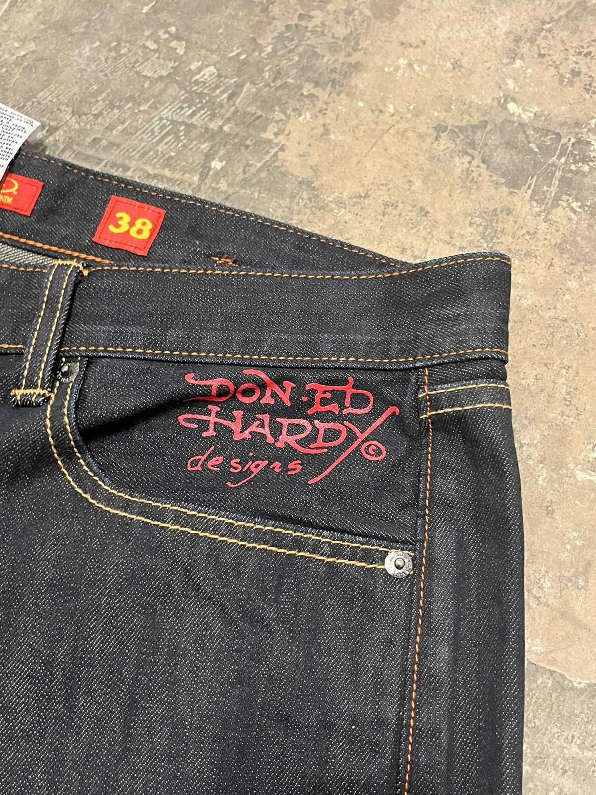 Ed Hardy Crazy rare Ed hardy back embroidered baggy fit pants Size US 36 / EU 52 - 7 Thumbnail