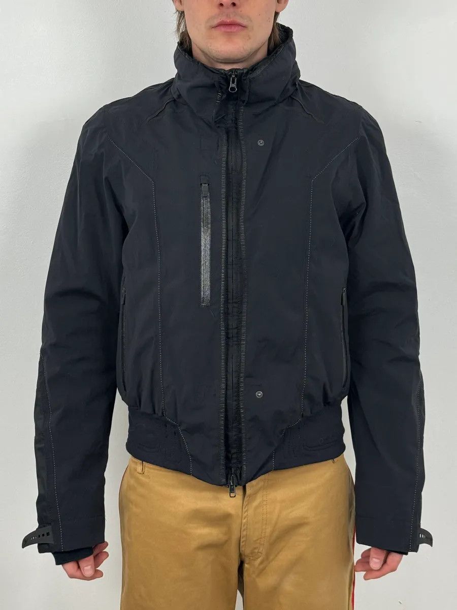 Marithe + Francois Girbaud 2000s Marithé + François Girbaud Active Black Windbreaker Nylon Gothic Jacket Size US M / EU 48-50 / 2 - 2 Thumbnail