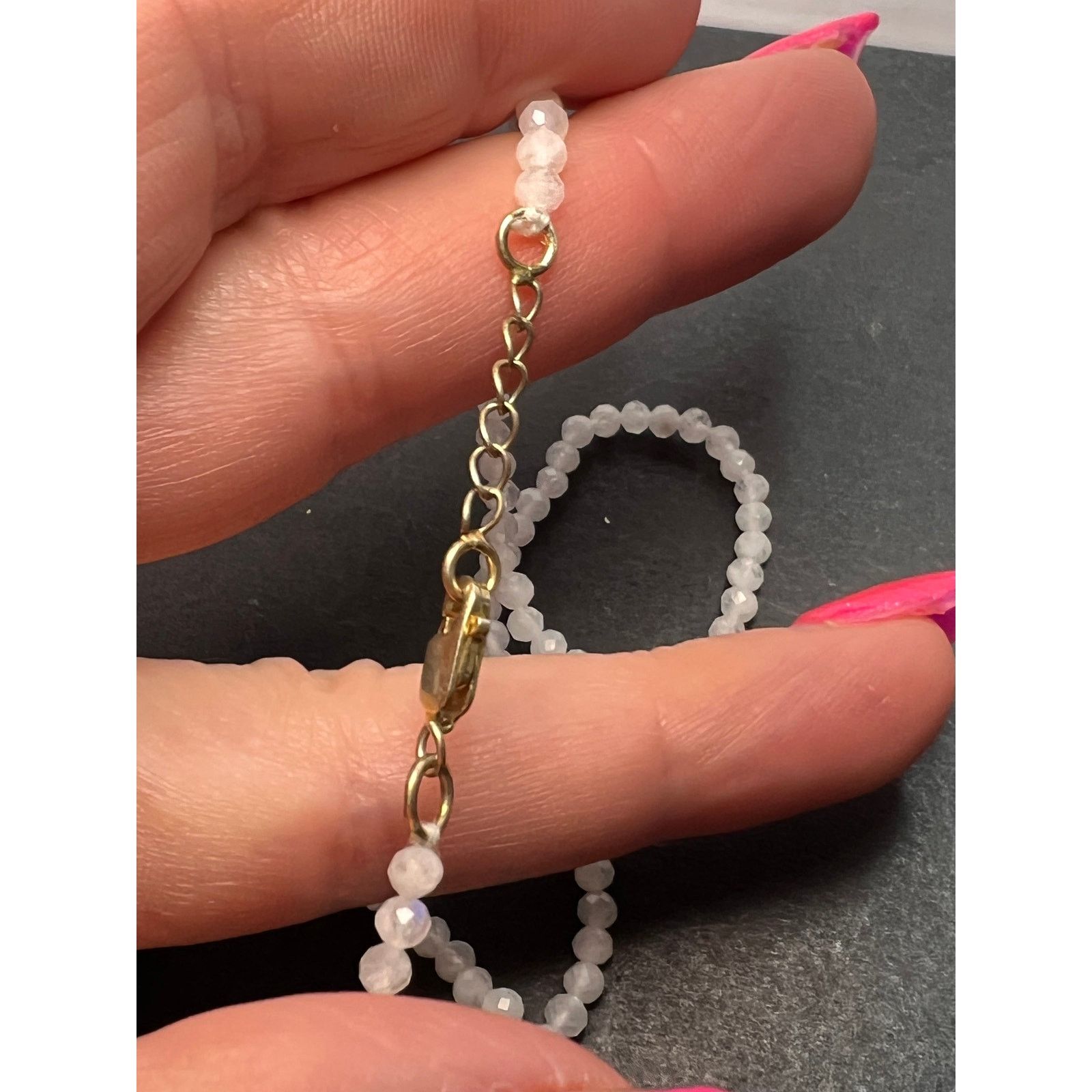 Other Rainbow moonstone and pearl necklace with sterling clasp Size ONE SIZE - 11 Thumbnail