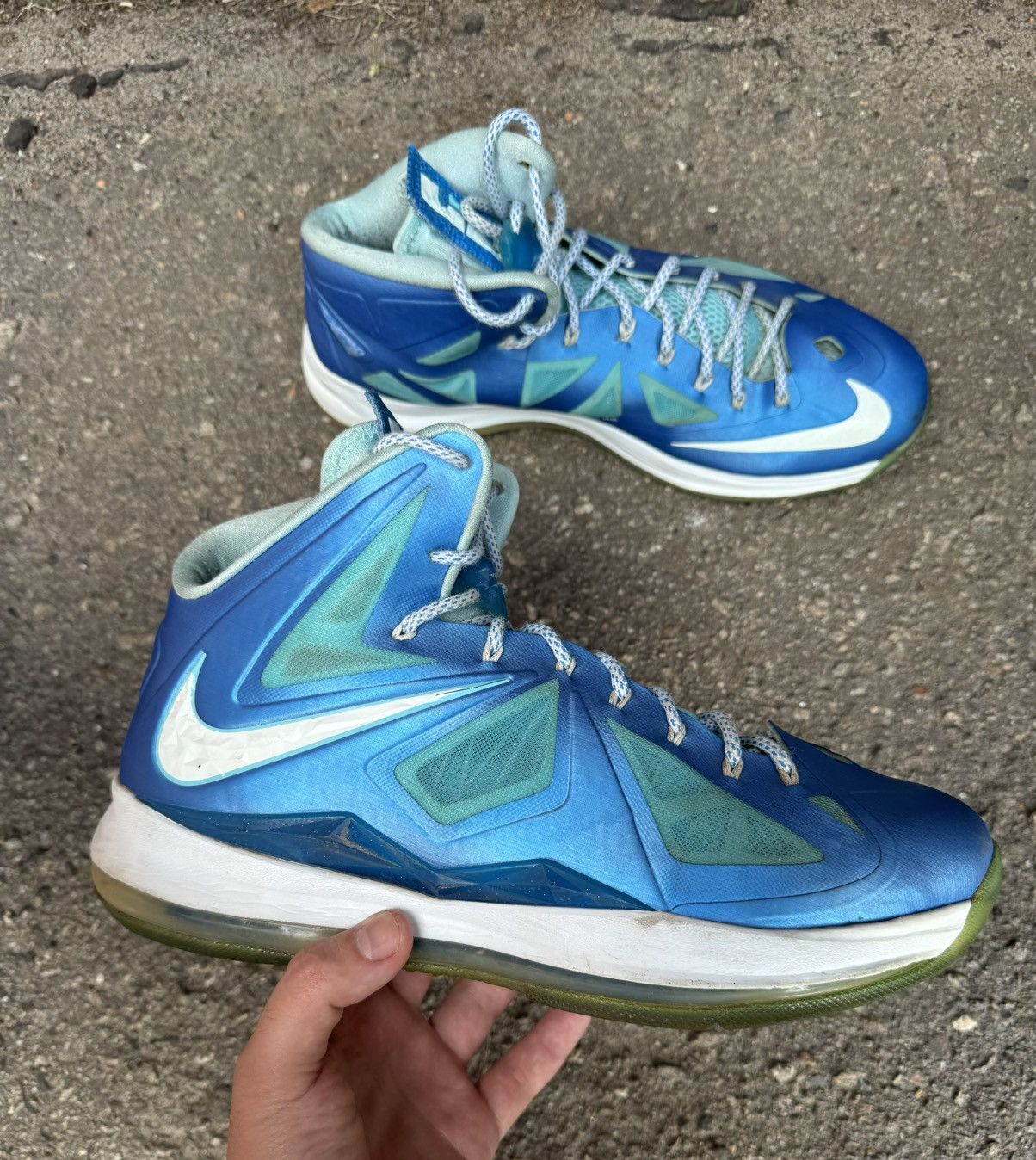 Nike Nike Lebron James 10 Blue Dimond men shoes sneakers 12.5 Us Size US 12.5 / EU 45-46 - 3 Thumbnail
