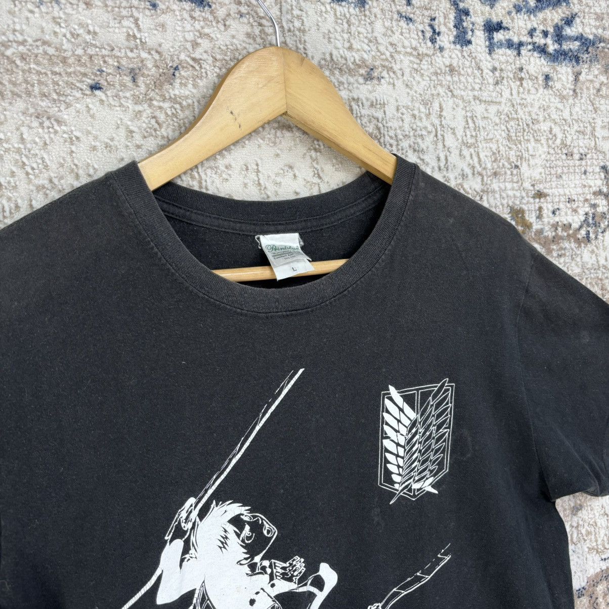Anime × Vintage Vintage Movie Attack On Titan Japan Anime T-shirt Size US L / EU 52-54 / 3 - 5 Thumbnail