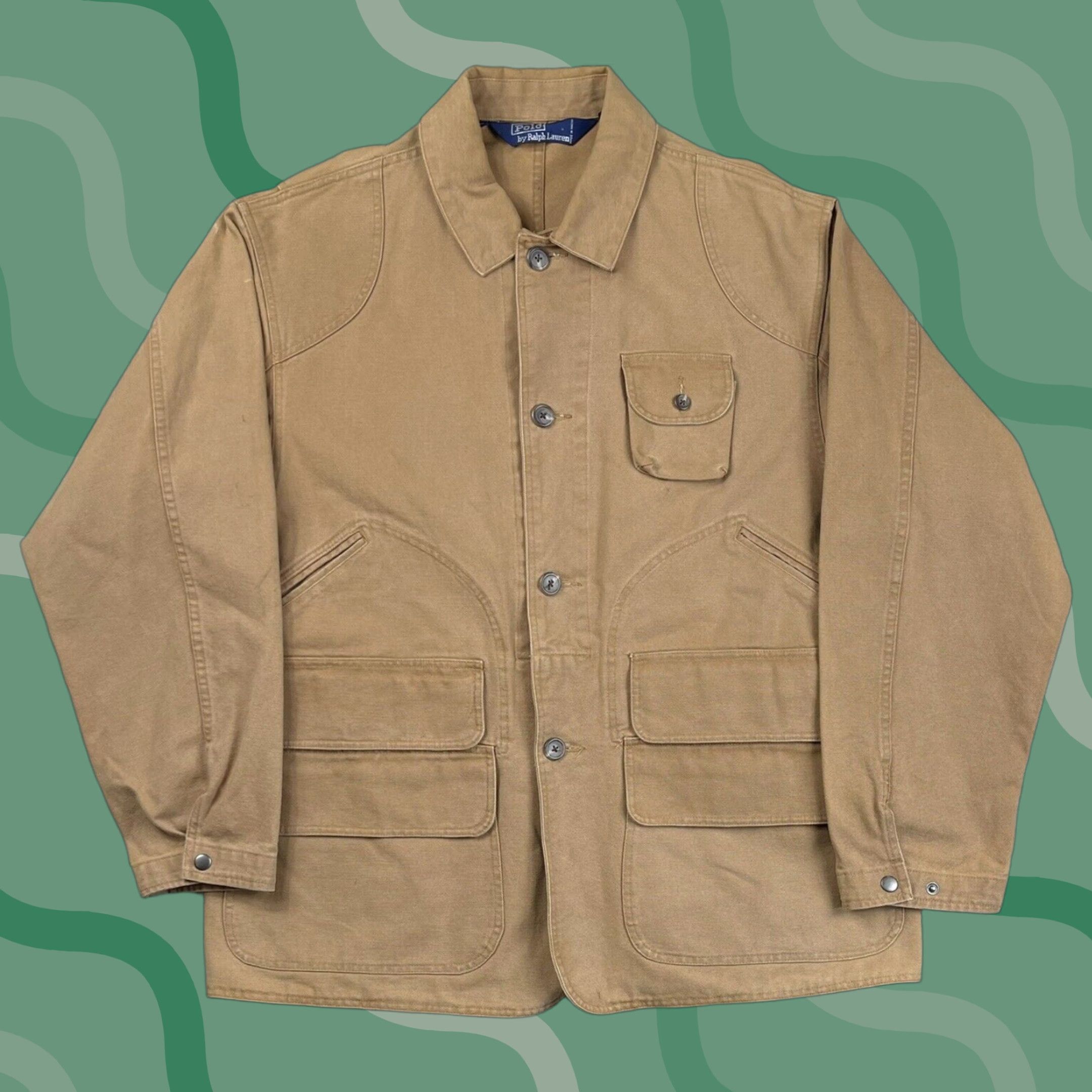 Polo Ralph Lauren VINTAGE Polo Ralph Lauren CANVAS HUNTING Jacket Mens L Brown 90s Utility Hunting Man Mens 90s Size US L / EU 52-54 / 3 - 1 Thumbnail