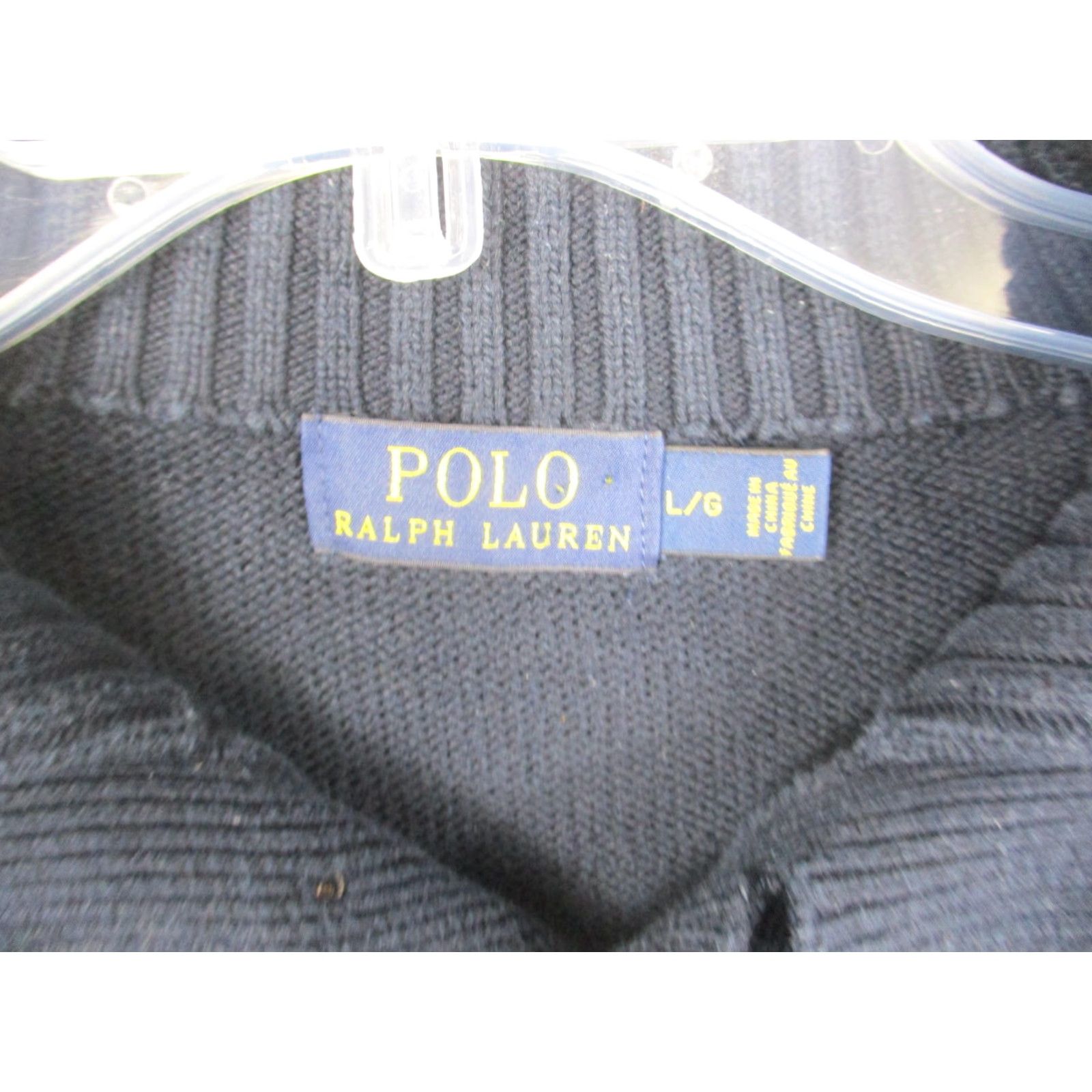 Polo Ralph Lauren Polo Ralph Lauren Sweater Mens Large Blue Henley Mock Neck Cotton Knit Pony Logo Size US L / EU 52-54 / 3 - 5 Thumbnail