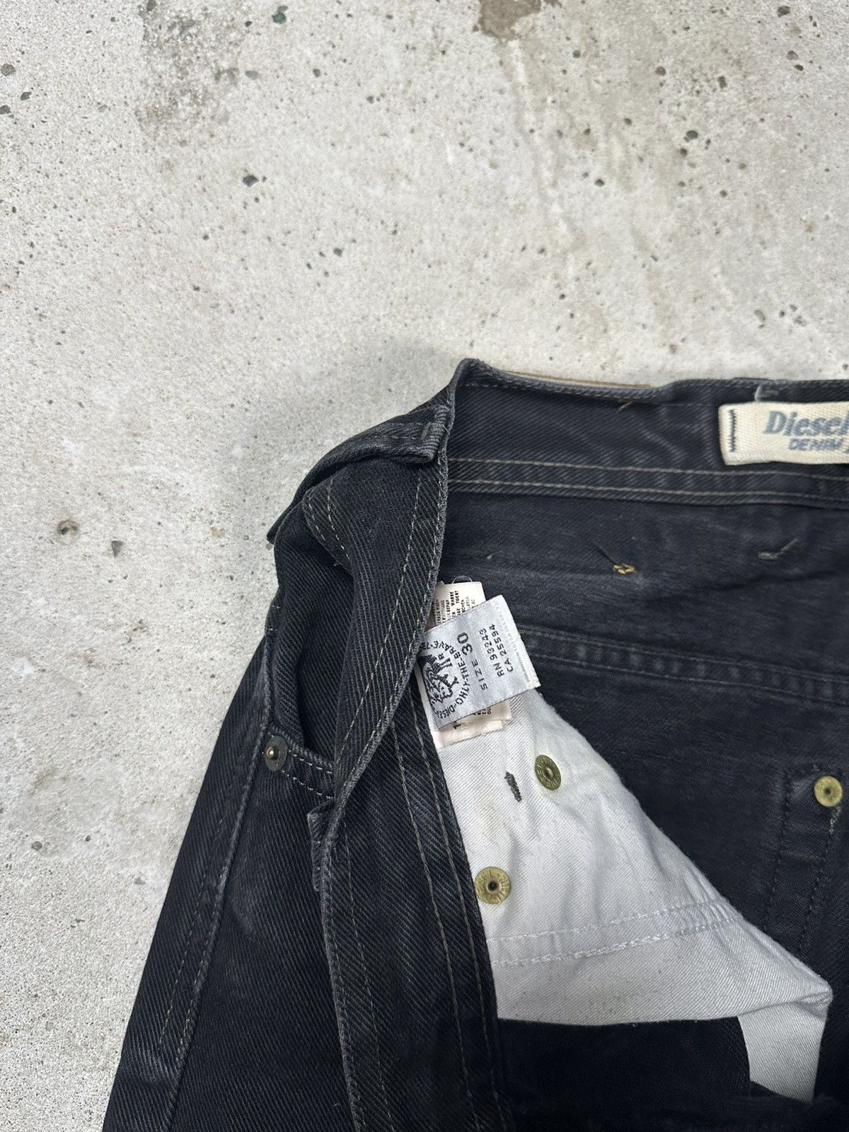 Diesel Vintage 90s Diesel Paddle Black Baggy Denim Jeans Jacket Size US 30 / EU 46 - 10 Thumbnail