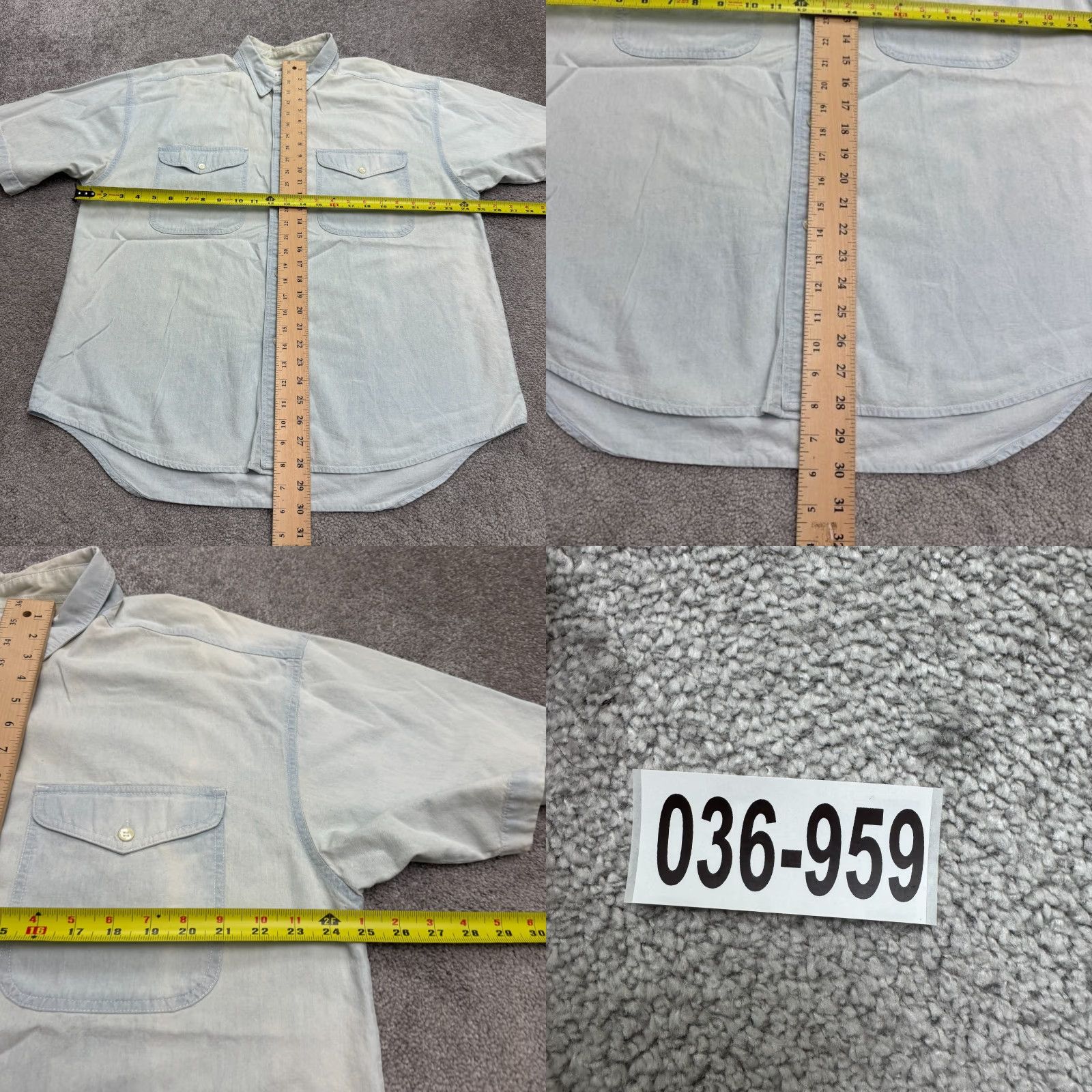 Anchor Blue VINTAGE Anchor Blue 90s Chambray Button-Down Shirt Adult XL Blue Skater Casual Mens Size US XL / EU 56 / 4 - 8 Thumbnail