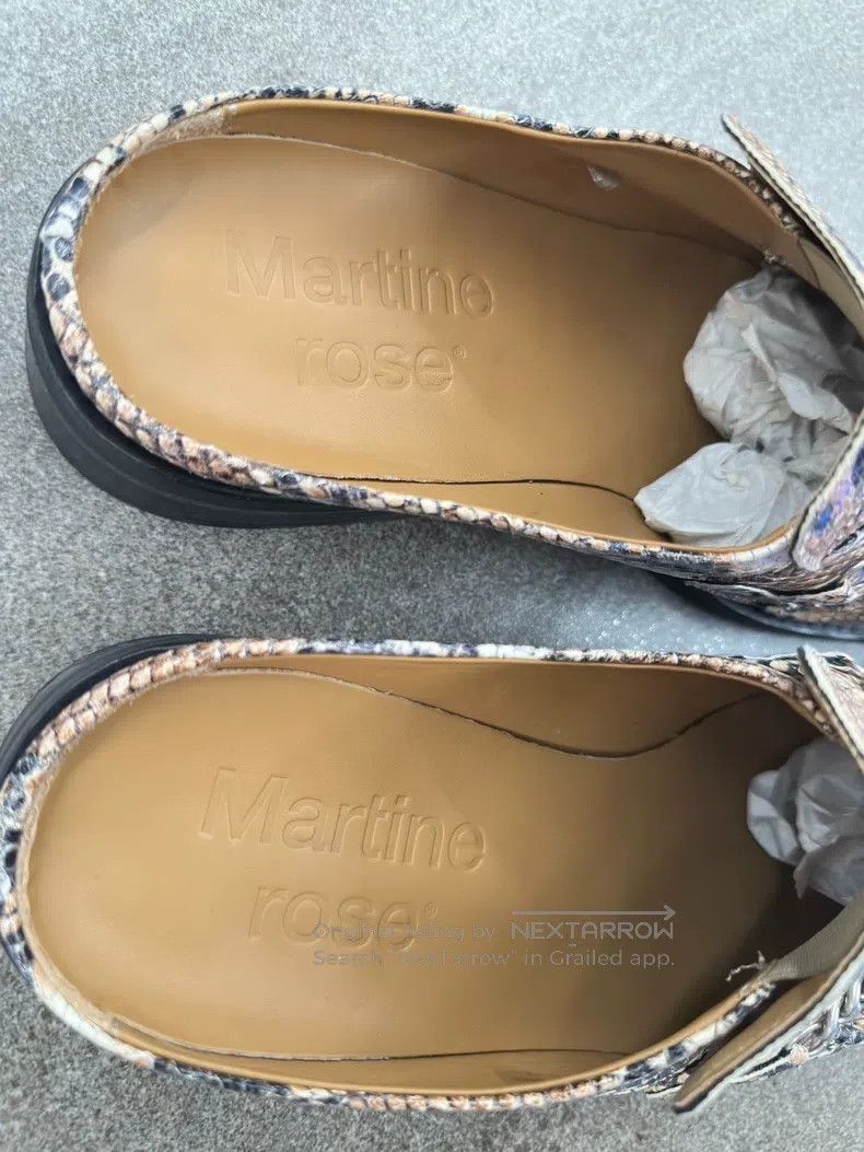 Martine Rose Martine Rose Snake-patterned cowhide square head one pedal Size US 8 / EU 41 - 5 Thumbnail