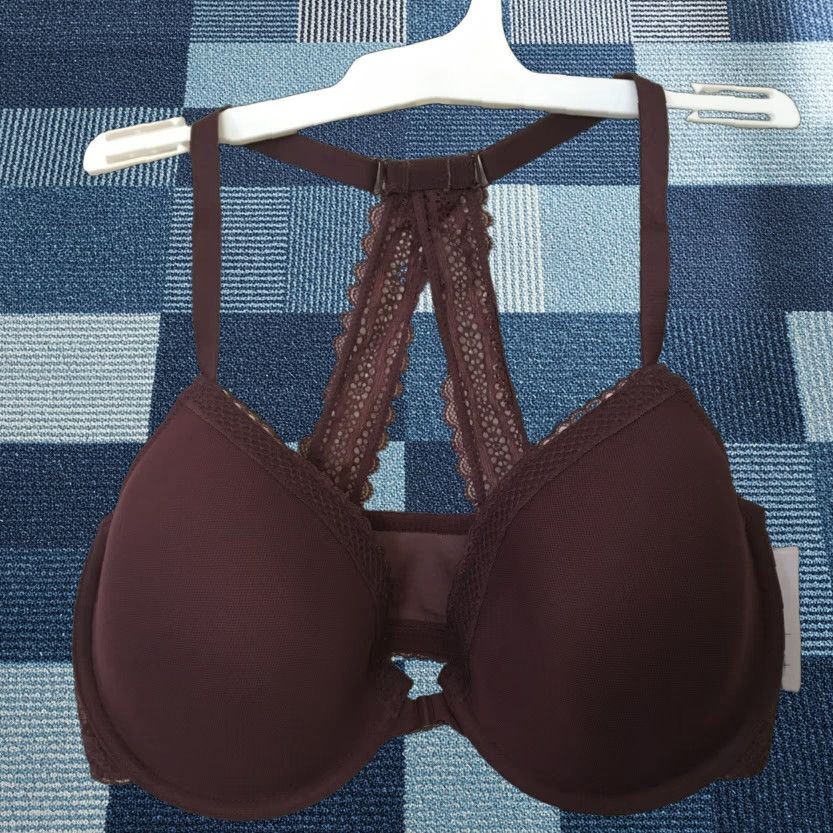 Vintage Auden The Ace Demi Lightly Lined Racerback Front Closure Purple 32A Bra Women Size ONE SIZE - 1 Thumbnail