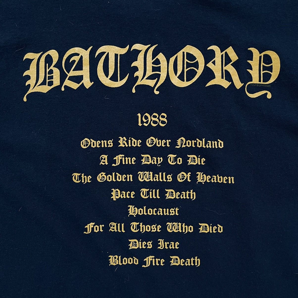 Band Tees × Vintage Vintage Bathory Blood Fire Death Shirt Size Large Size US L / EU 52-54 / 3 - 4 Thumbnail