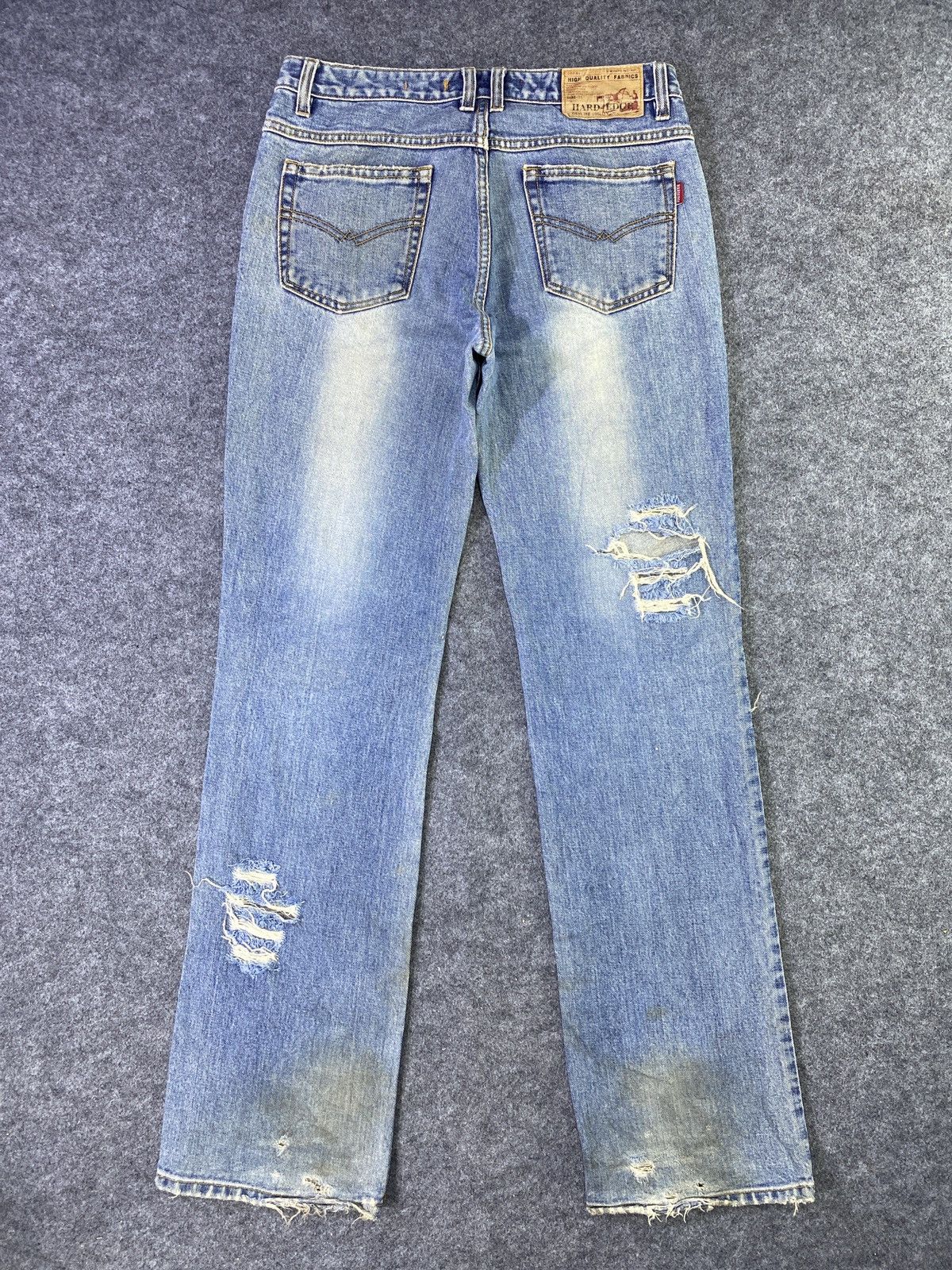 Japanese Brand × Jean Hard Edge Distressed Blue Wash Jeans - J965 Size US 30 / EU 46 - 3 Thumbnail